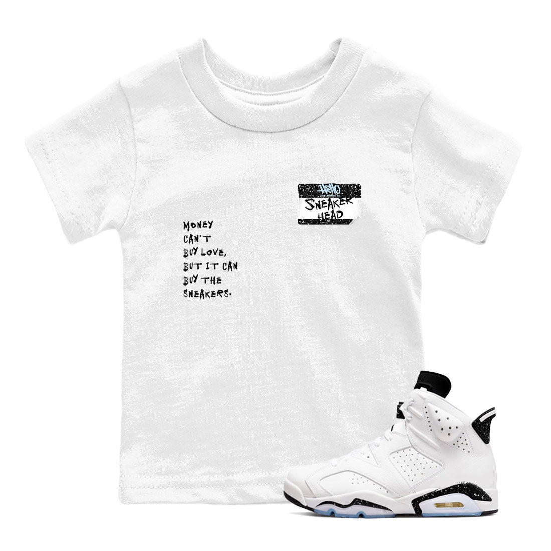 snkmatch Badge snkmatch Tees Kids - Air Jordan 6 White Black