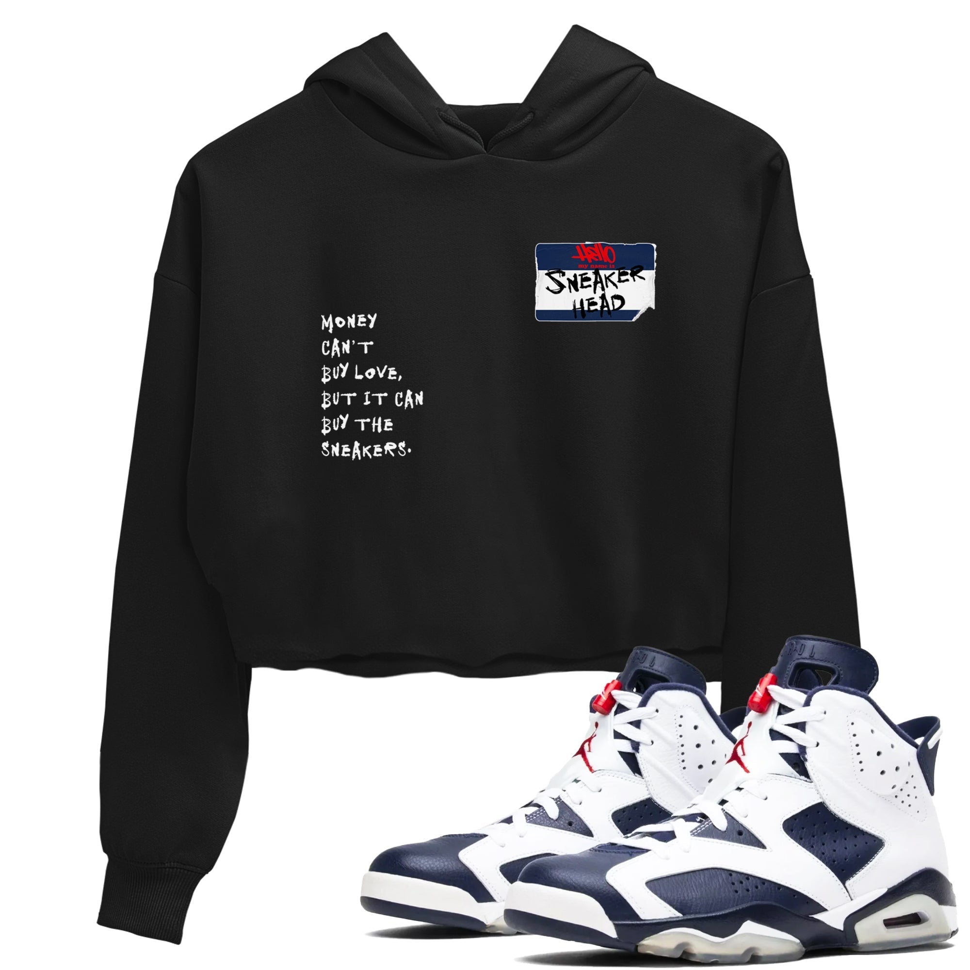 snkmatch Badge snkmatch Women's Top - Air Jordan 6 White And Midnight Navy