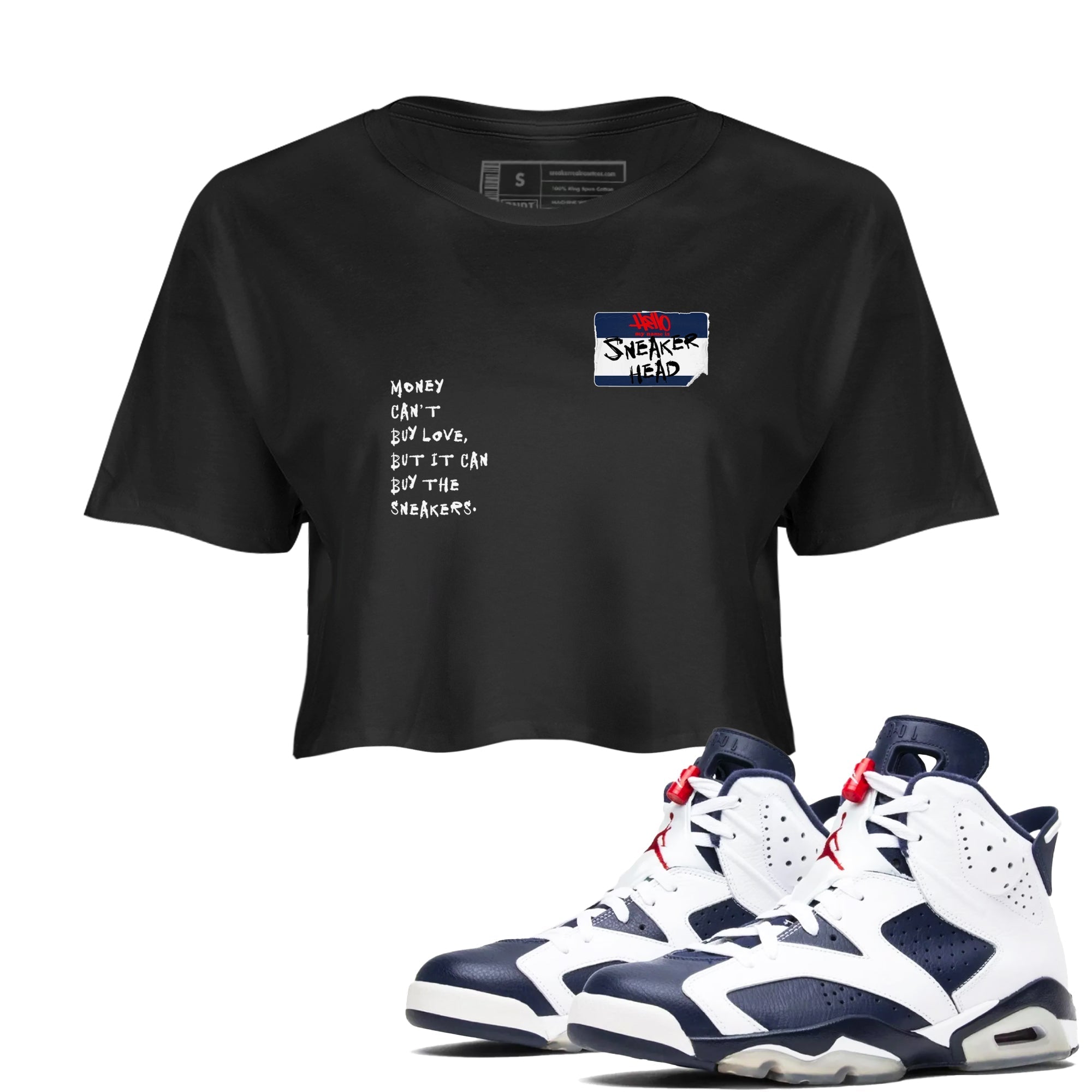 snkmatch Badge snkmatch Women's Top - Air Jordan 6 White And Midnight Navy