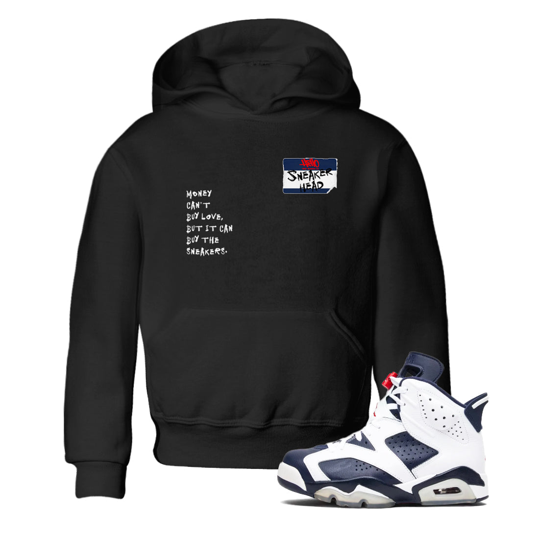 snkmatch Badge snkmatch Tees Kids - Air Jordan 6 White And Midnight Navy