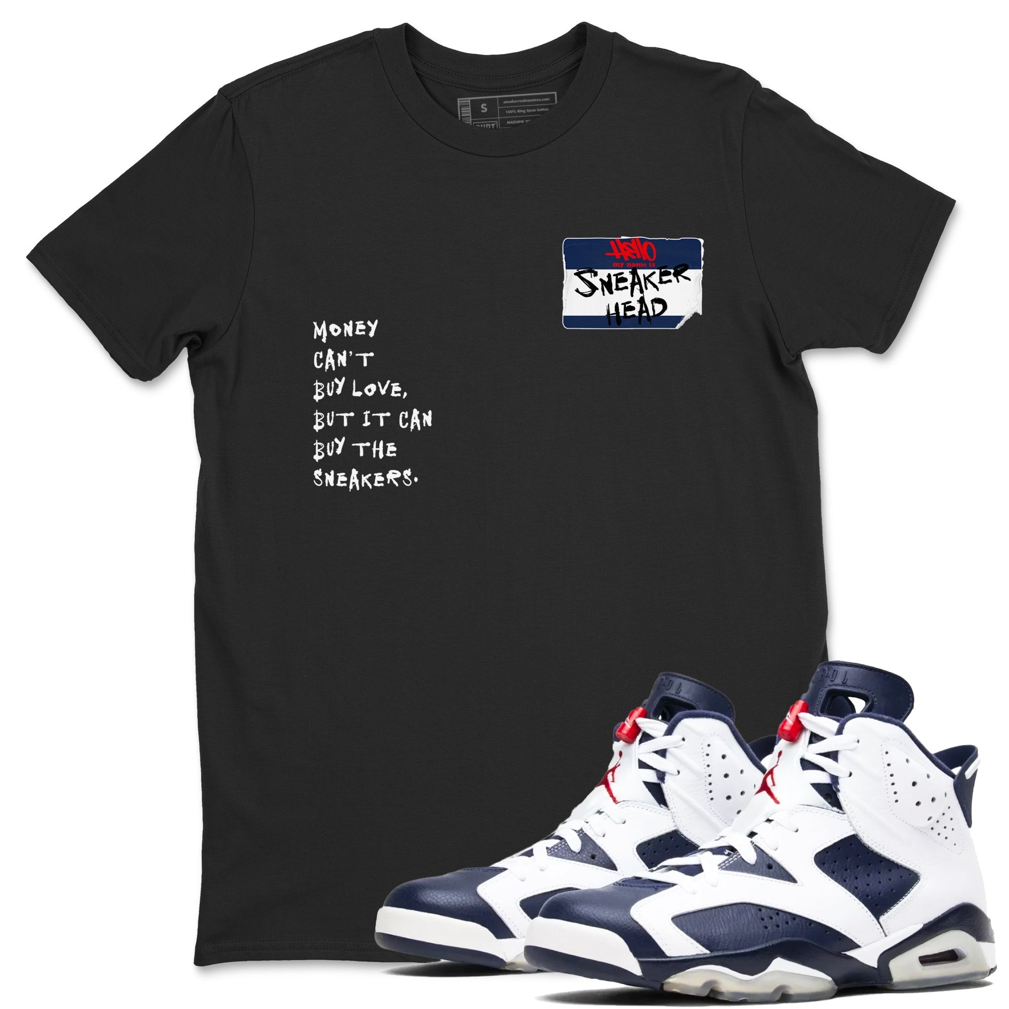 snkmatch Badge snkmatch Tees - Air Jordan 6 White And Midnight Navy