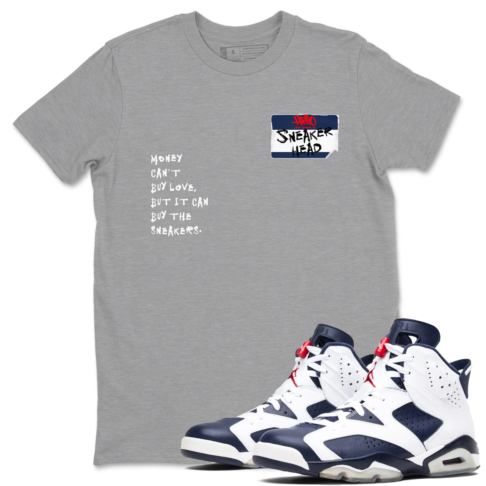 snkmatch Badge snkmatch Tees - Air Jordan 6 White And Midnight Navy