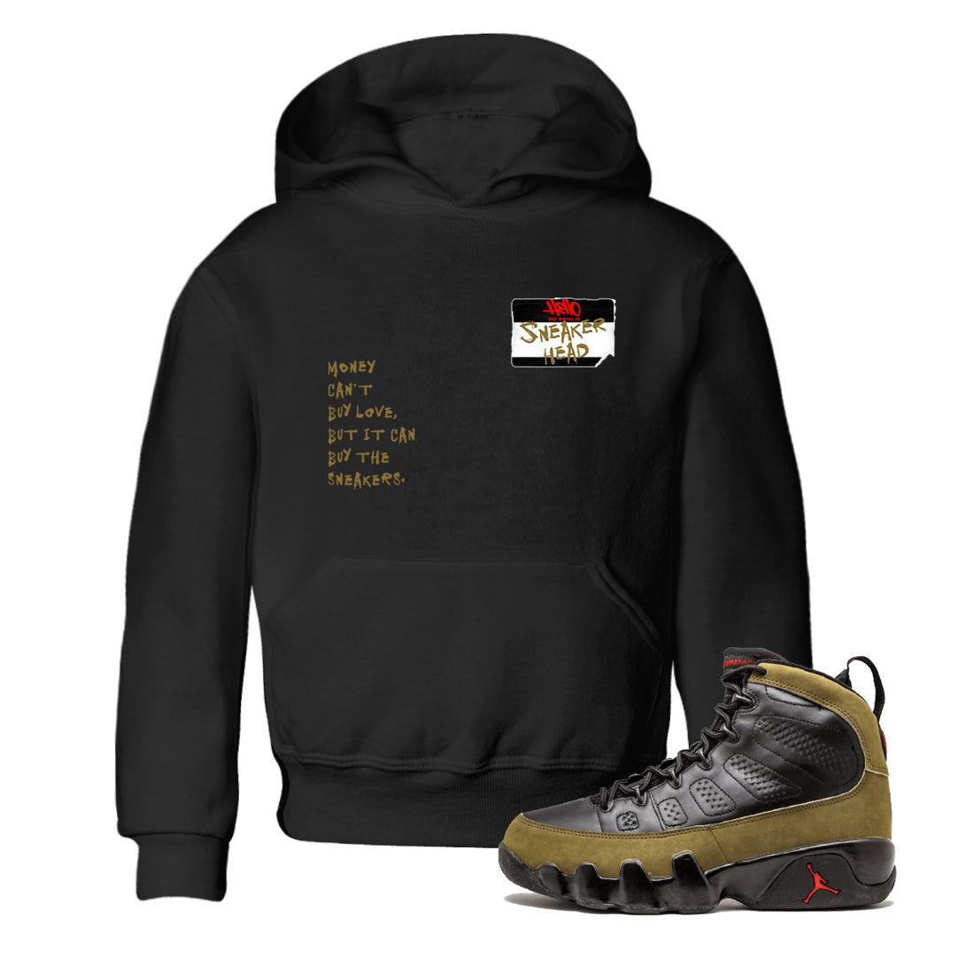 snkmatch Badge snkmatch Tees Kids - Air Jordan 9 Olive