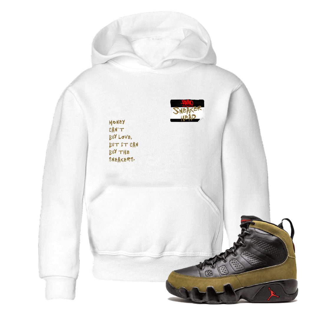 snkmatch Badge snkmatch Tees Kids - Air Jordan 9 Olive