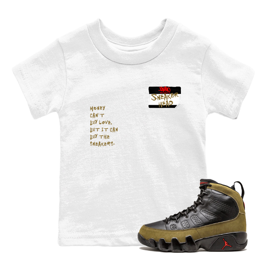 snkmatch Badge snkmatch Tees Kids - Air Jordan 9 Olive