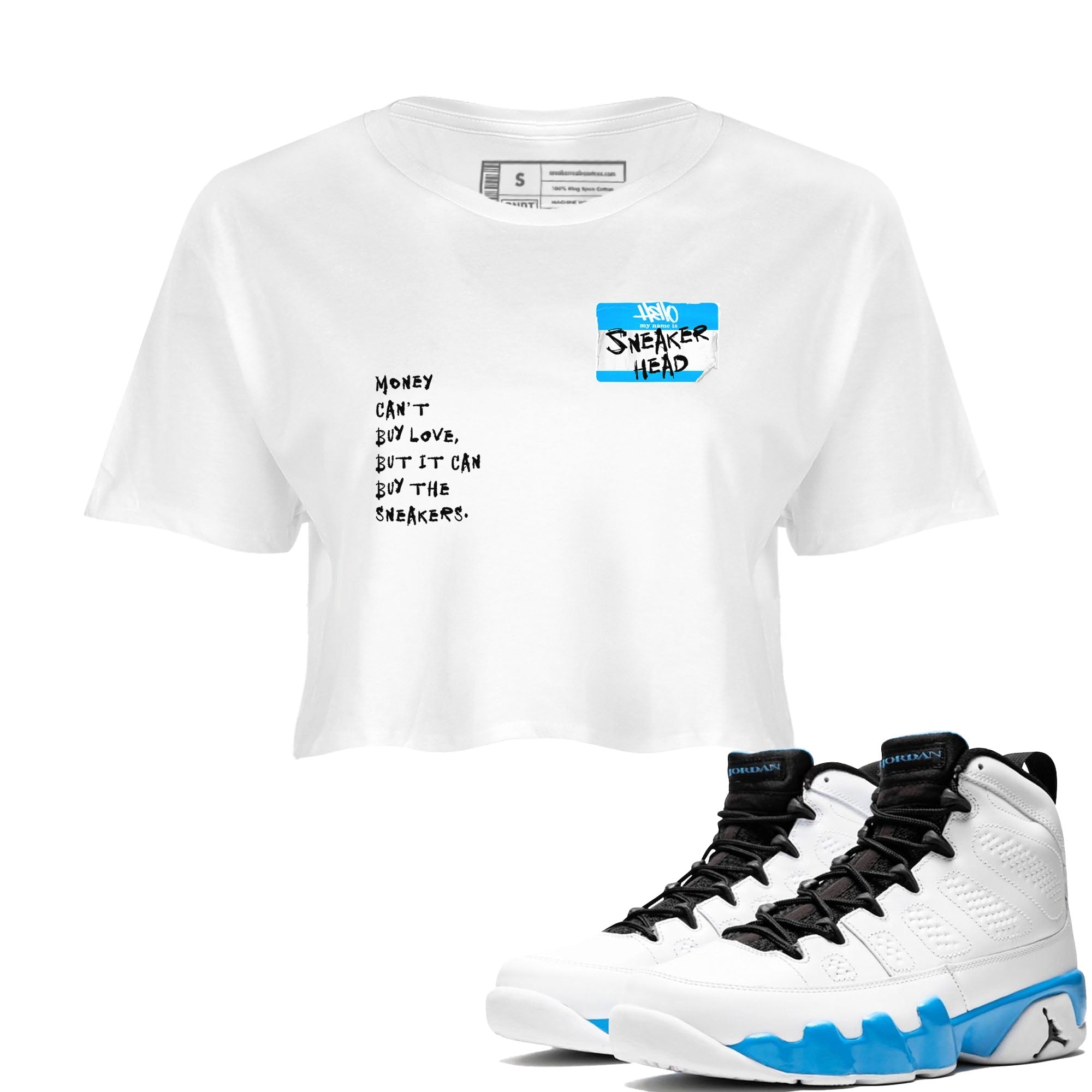 snkmatch Badge snkmatch Women's Top - Air Jordan 9 Powder Blue