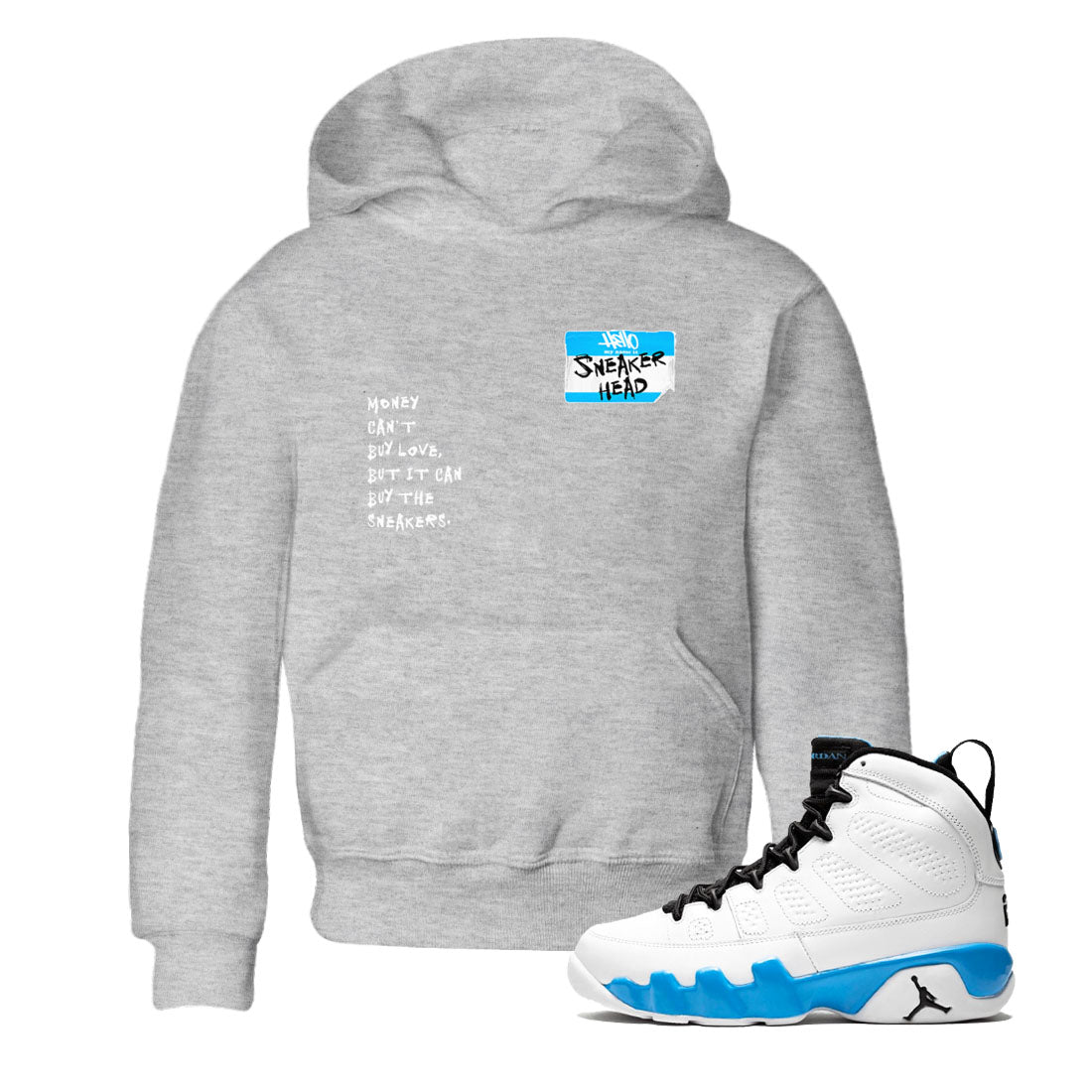 snkmatch Badge snkmatch Tees Kids - Air Jordan 9 Powder Blue