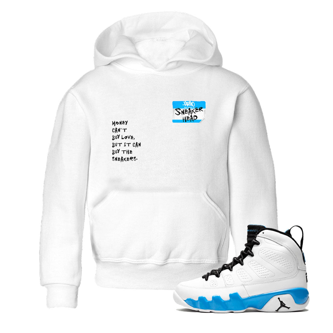 snkmatch Badge snkmatch Tees Kids - Air Jordan 9 Powder Blue