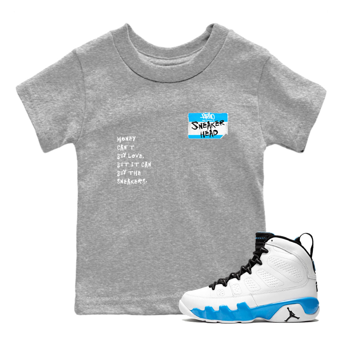 snkmatch Badge snkmatch Tees Kids - Air Jordan 9 Powder Blue