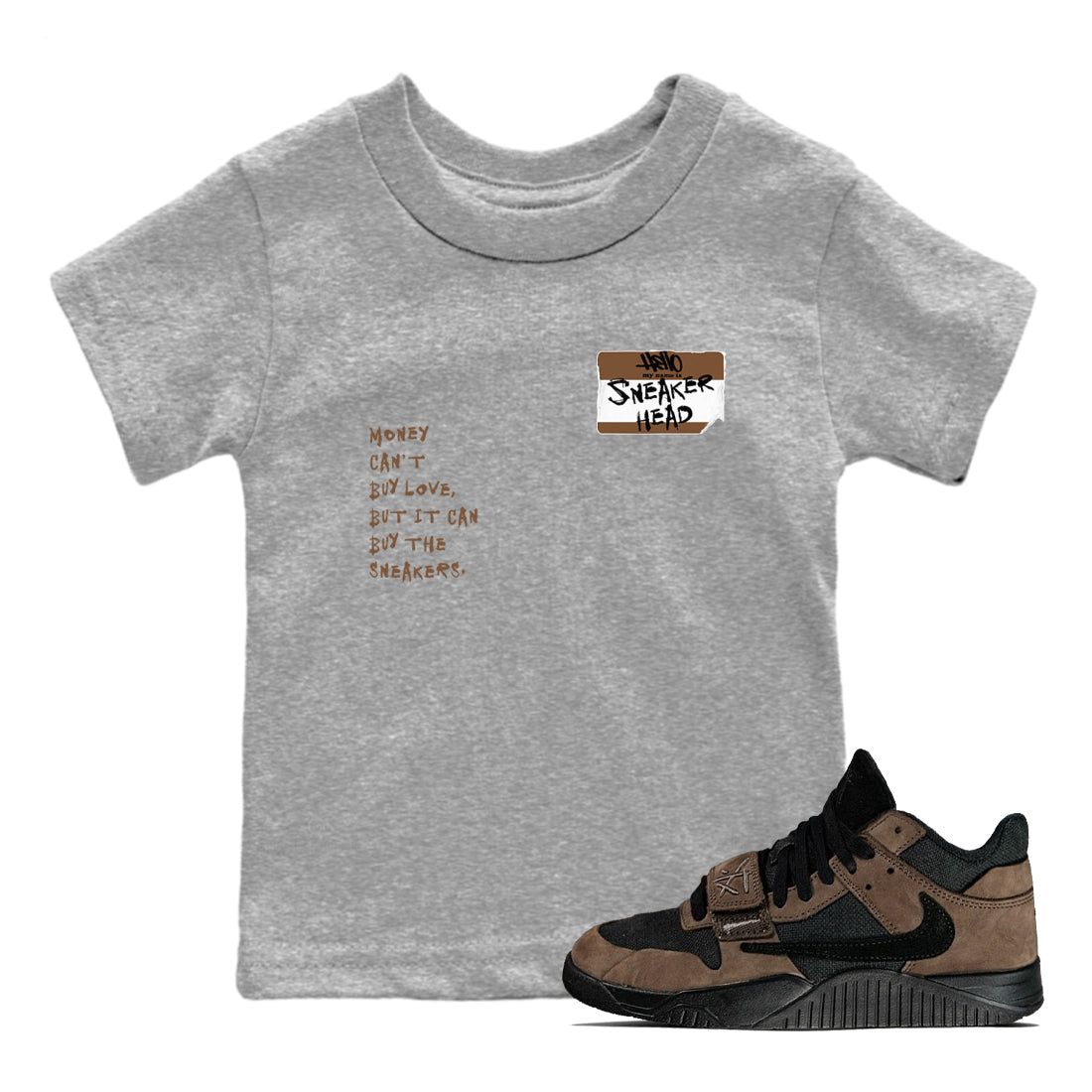 snkmatch Badge snkmatch Tees Kids - Jordan Jumpman Jack Travis Scott Dark Mocha