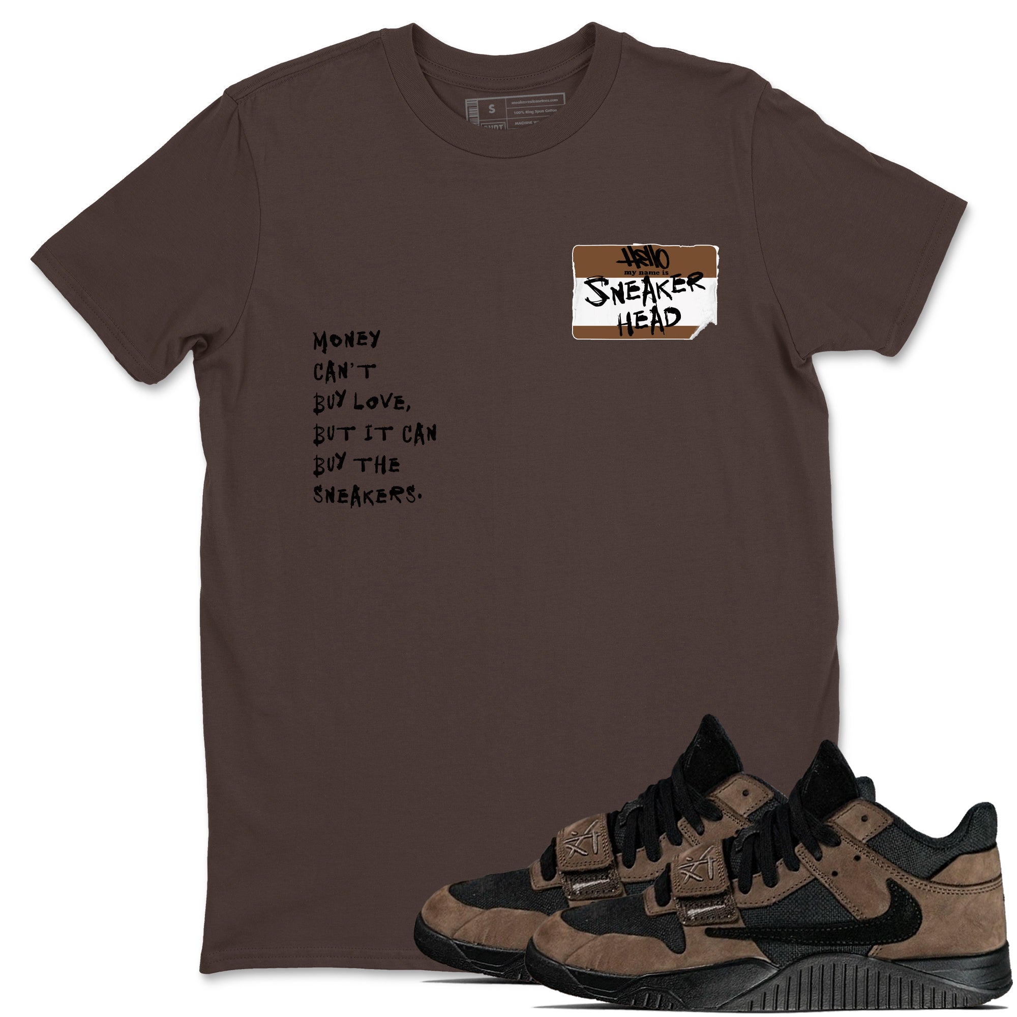 snkmatch Badge snkmatch Tees - Jordan Jumpman Jack Travis Scott Dark Mocha