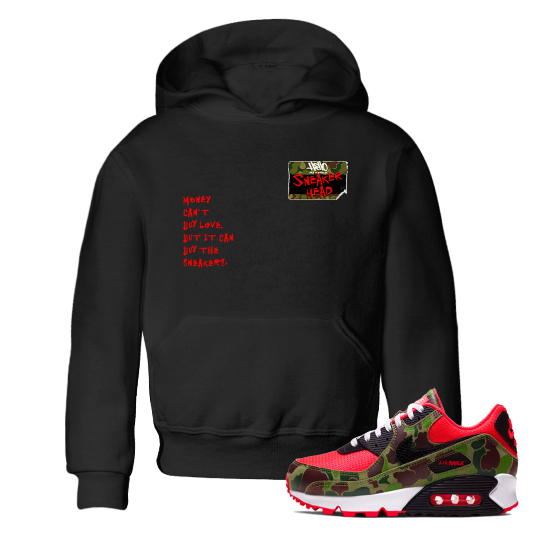 Sneakerhead Badge SNRT Sneaker Tees Kids - Air Max 90 Reverse Duck Camo