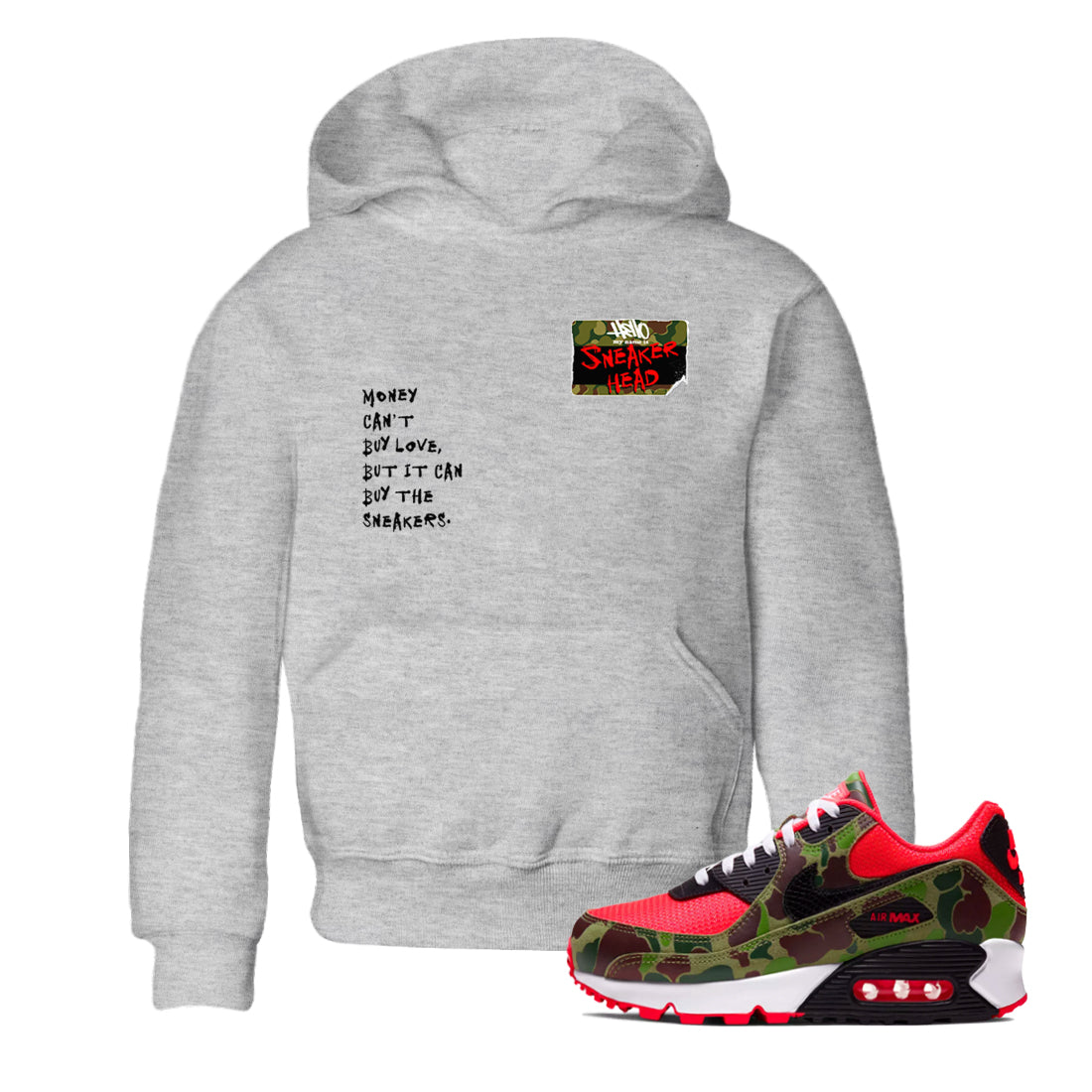Sneakerhead Badge SNRT Sneaker Tees Kids - Air Max 90 Reverse Duck Camo
