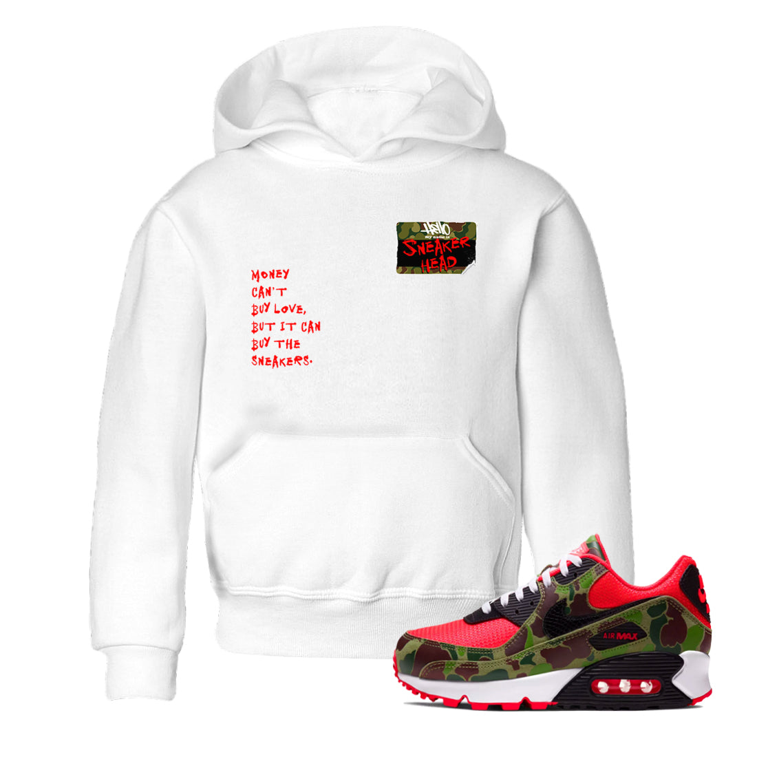 Sneakerhead Badge SNRT Sneaker Tees Kids - Air Max 90 Reverse Duck Camo