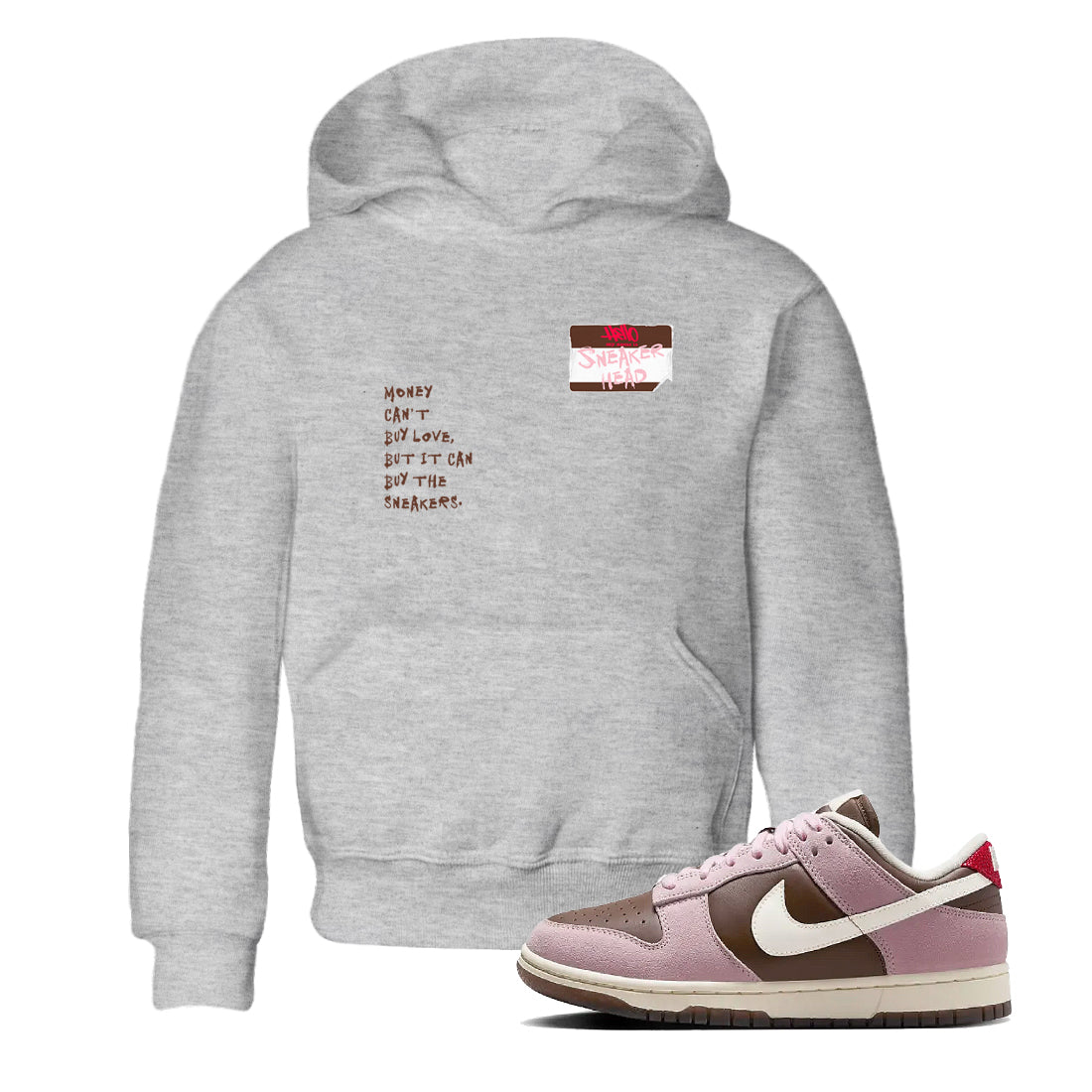 snkmatch Badge snkmatch Tees Kids - Dunk Cacao Wow And Pink Foam