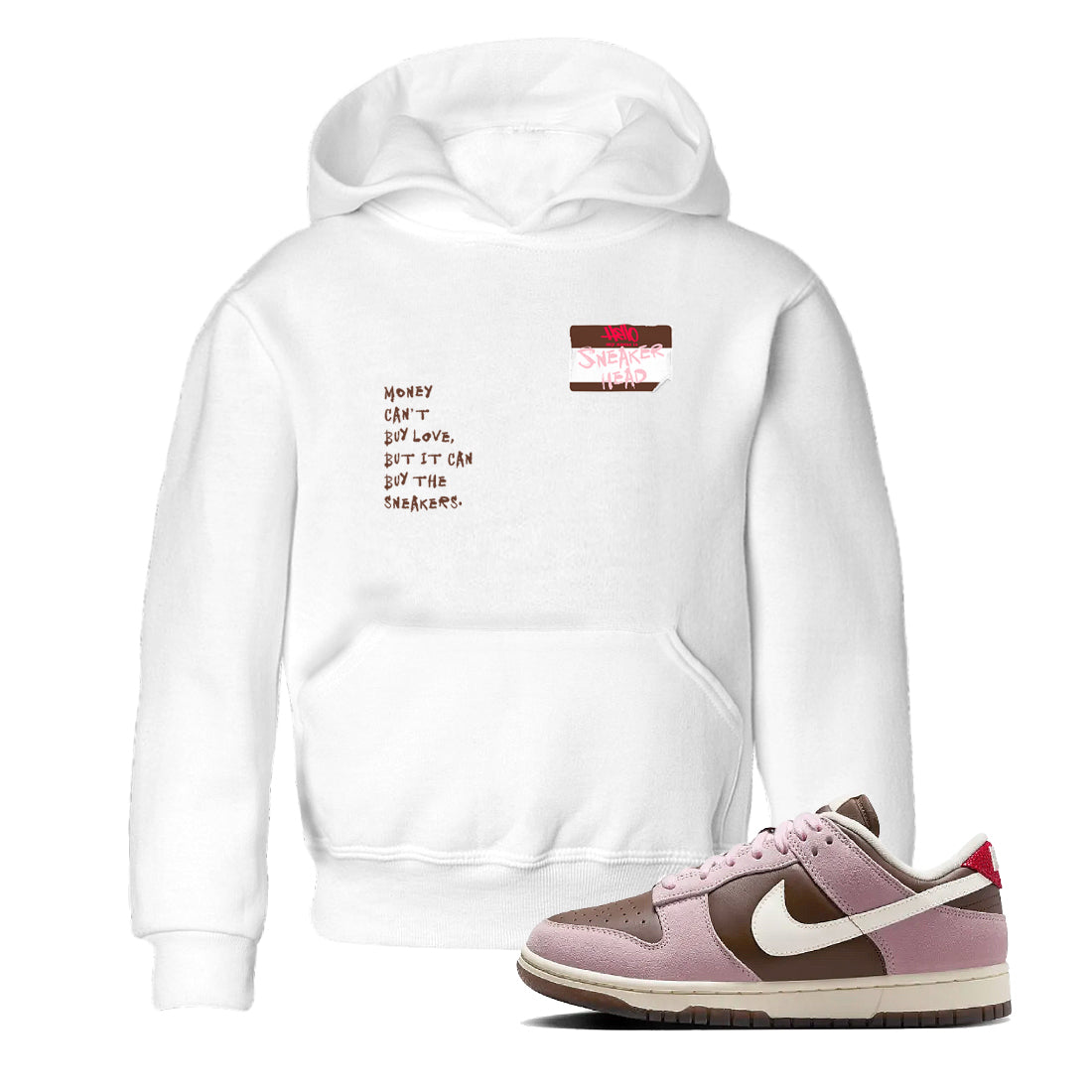 snkmatch Badge snkmatch Tees Kids - Dunk Cacao Wow And Pink Foam