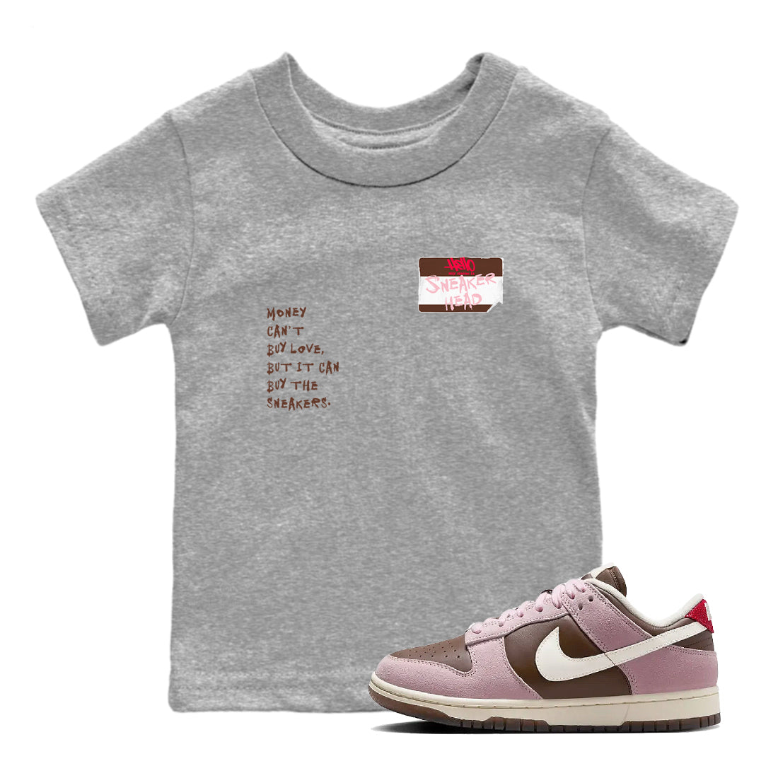 snkmatch Badge snkmatch Tees Kids - Dunk Cacao Wow And Pink Foam