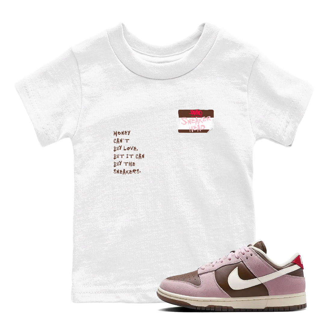 snkmatch Badge snkmatch Tees Kids - Dunk Cacao Wow And Pink Foam