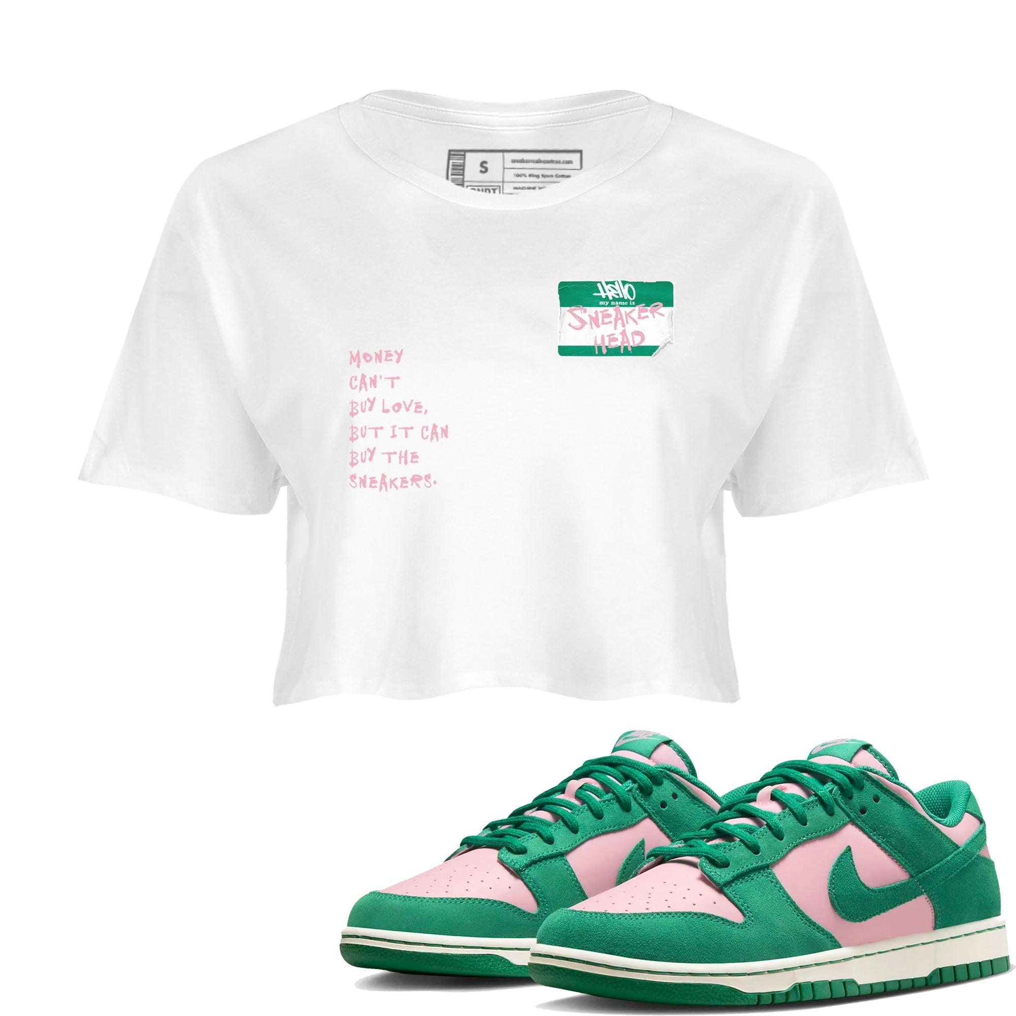 snkmatch Badge snkmatch Women's Top - Dunk Medium Soft Pink Malachite