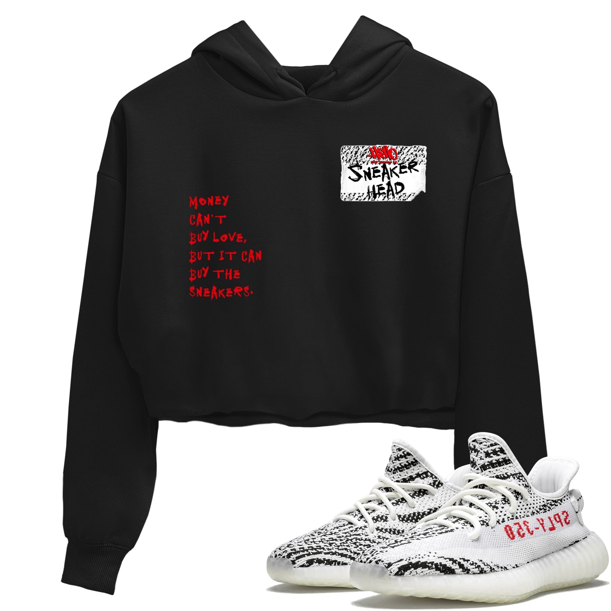 Sneakerhead Badge SNRT Sneaker Women's Top - Yeezy 350 Zebra