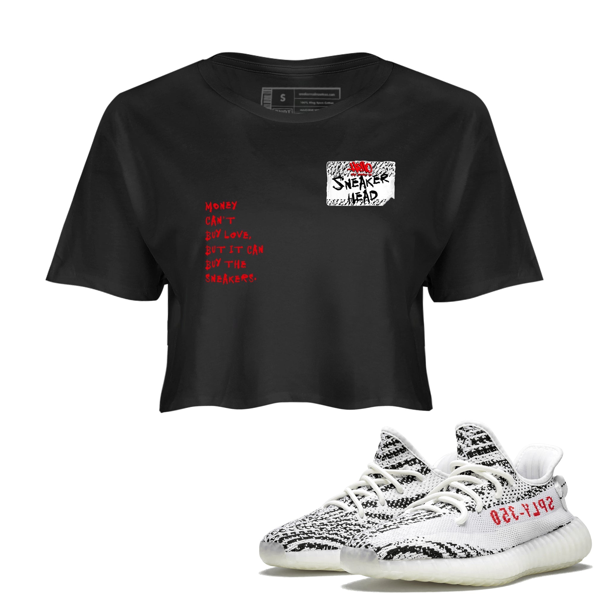 Sneakerhead Badge SNRT Sneaker Women's Top - Yeezy 350 Zebra