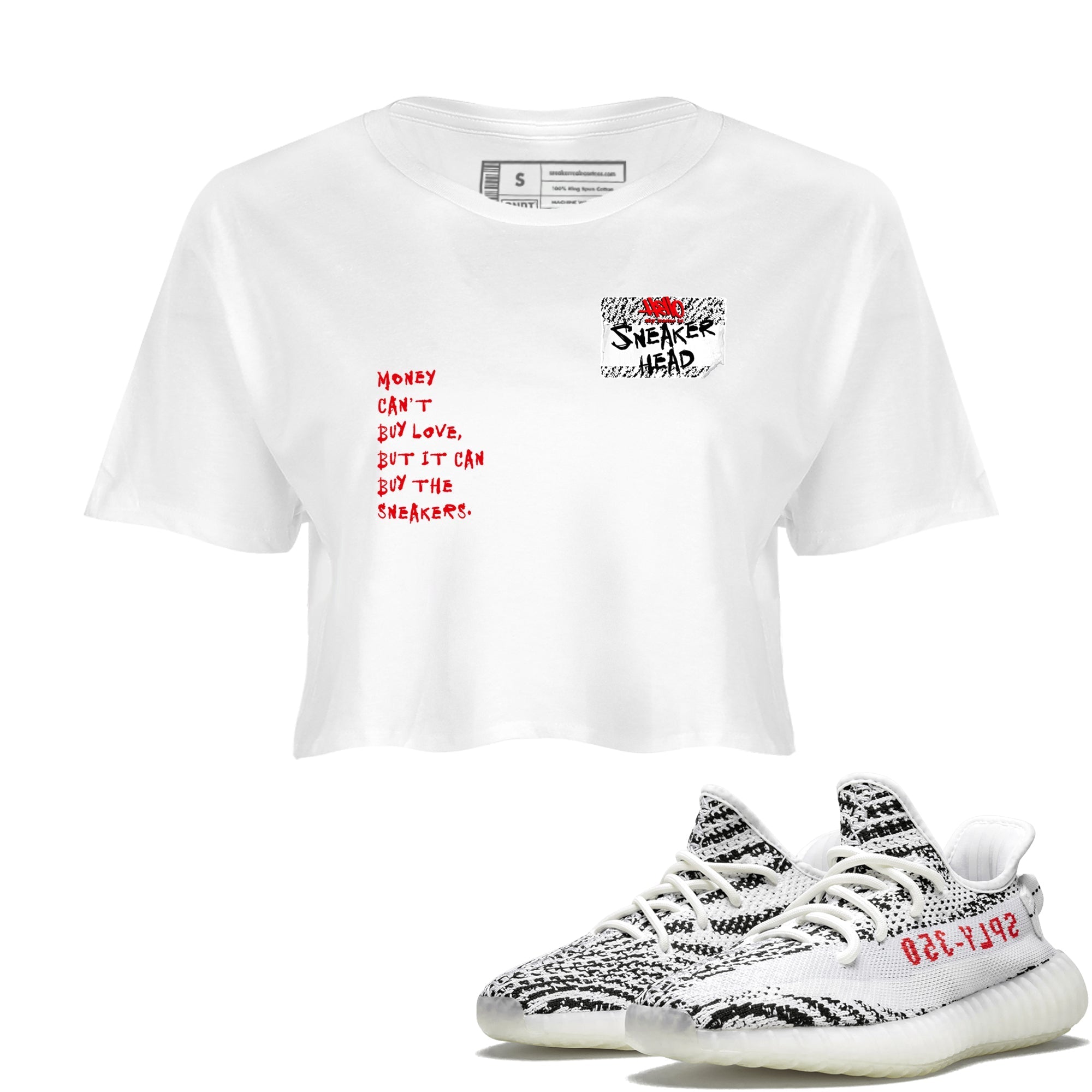 Sneakerhead Badge SNRT Sneaker Women's Top - Yeezy 350 Zebra