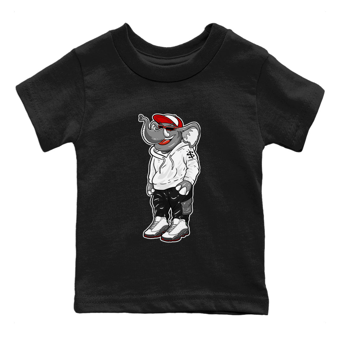 snkmatch Elephant Kids Tops - Air Jordan 13 Wolf Grey