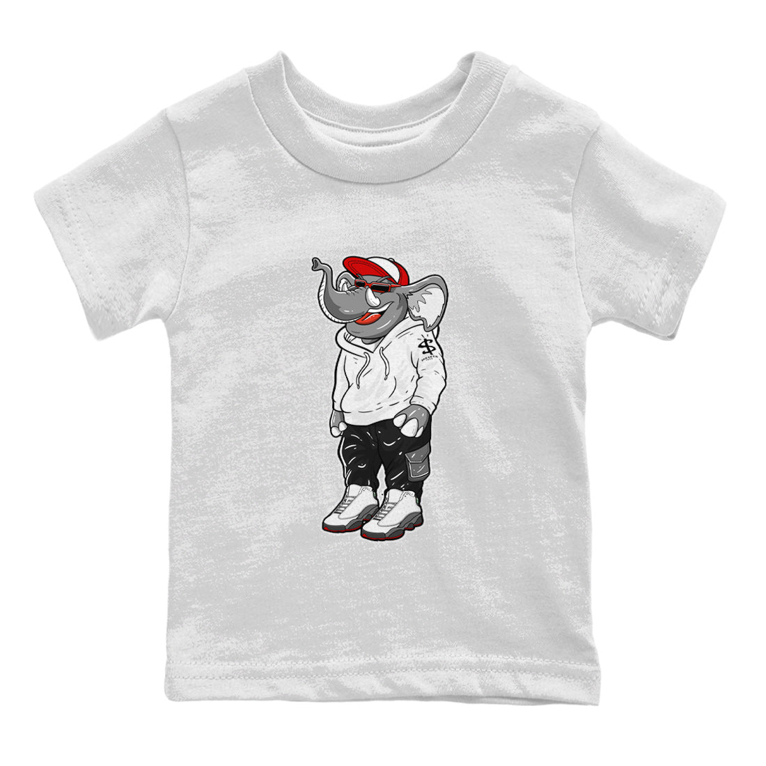 snkmatch Elephant Kids Tops - Air Jordan 13 Wolf Grey