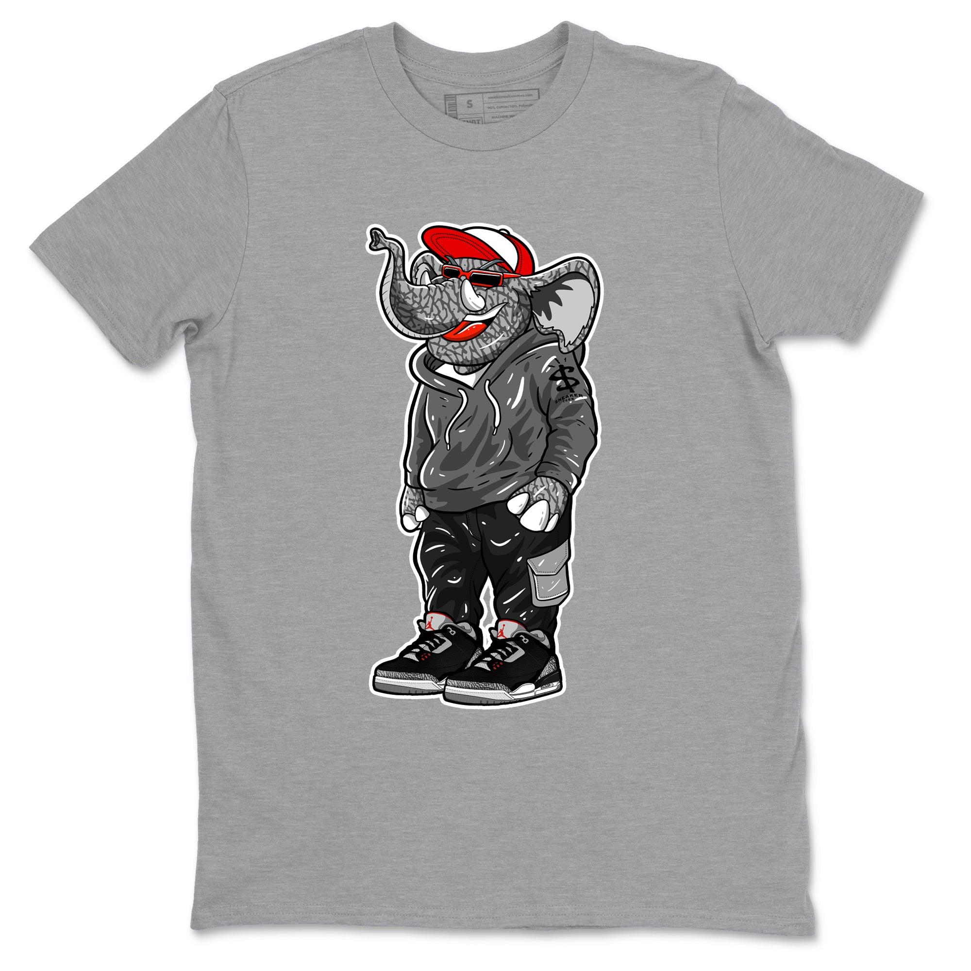 snkmatch Elephant snkmatch Tees - Air Jordan 3 Black Cement