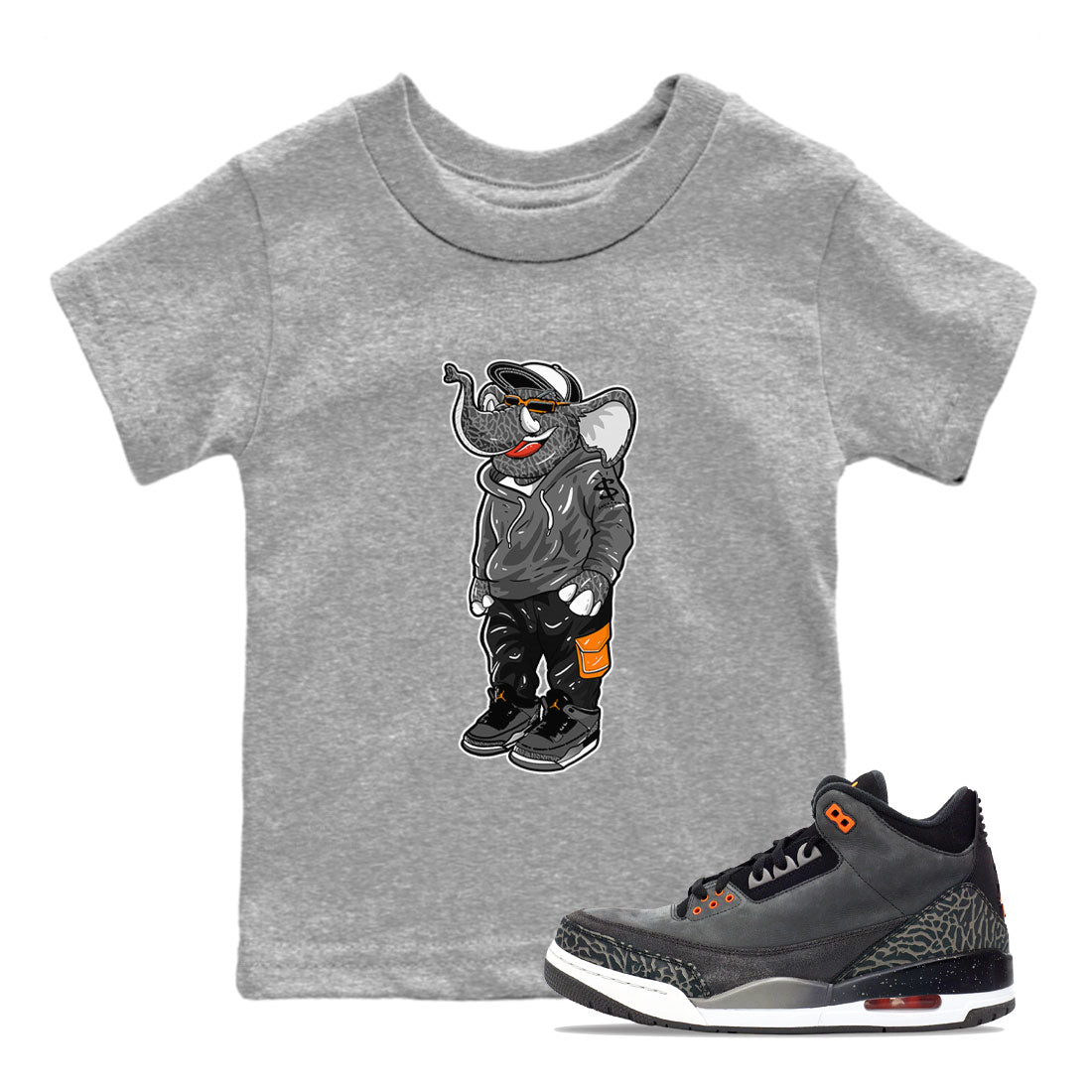 snkmatch Elephant snkmatch Tee Kids - Air Jordan 3 Fear