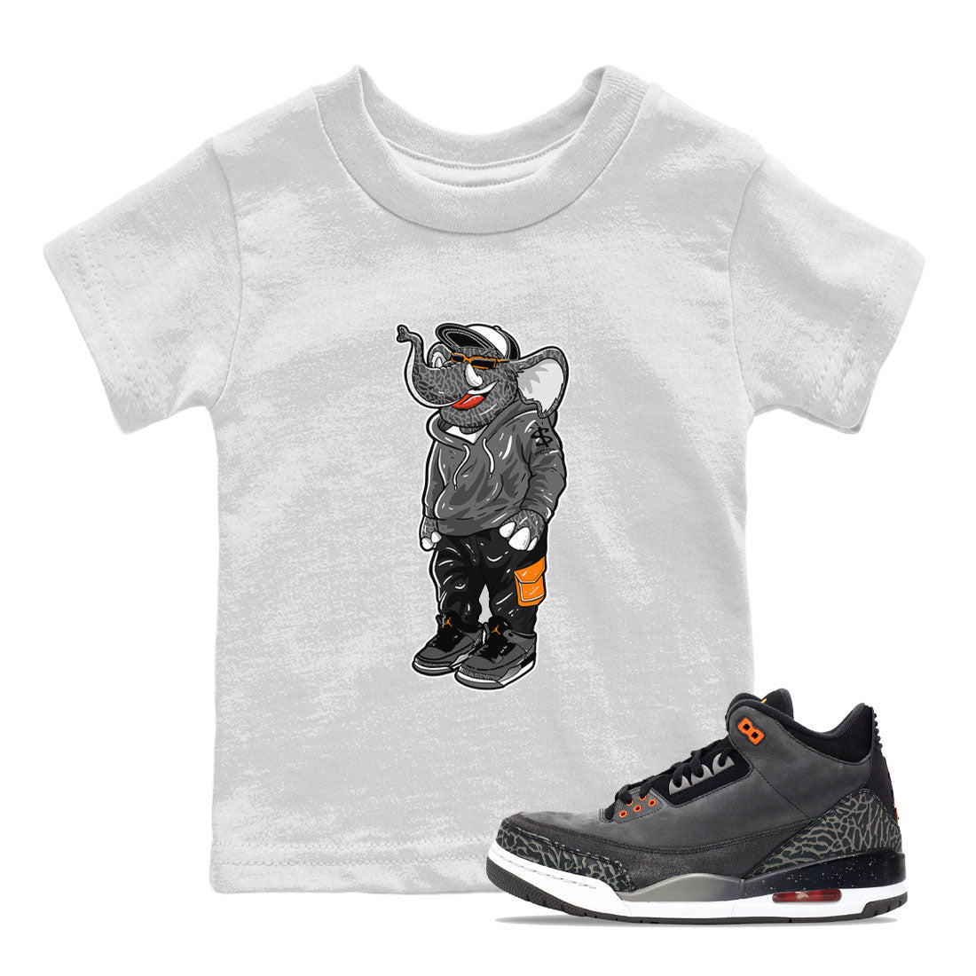 snkmatch Elephant snkmatch Tee Kids - Air Jordan 3 Fear