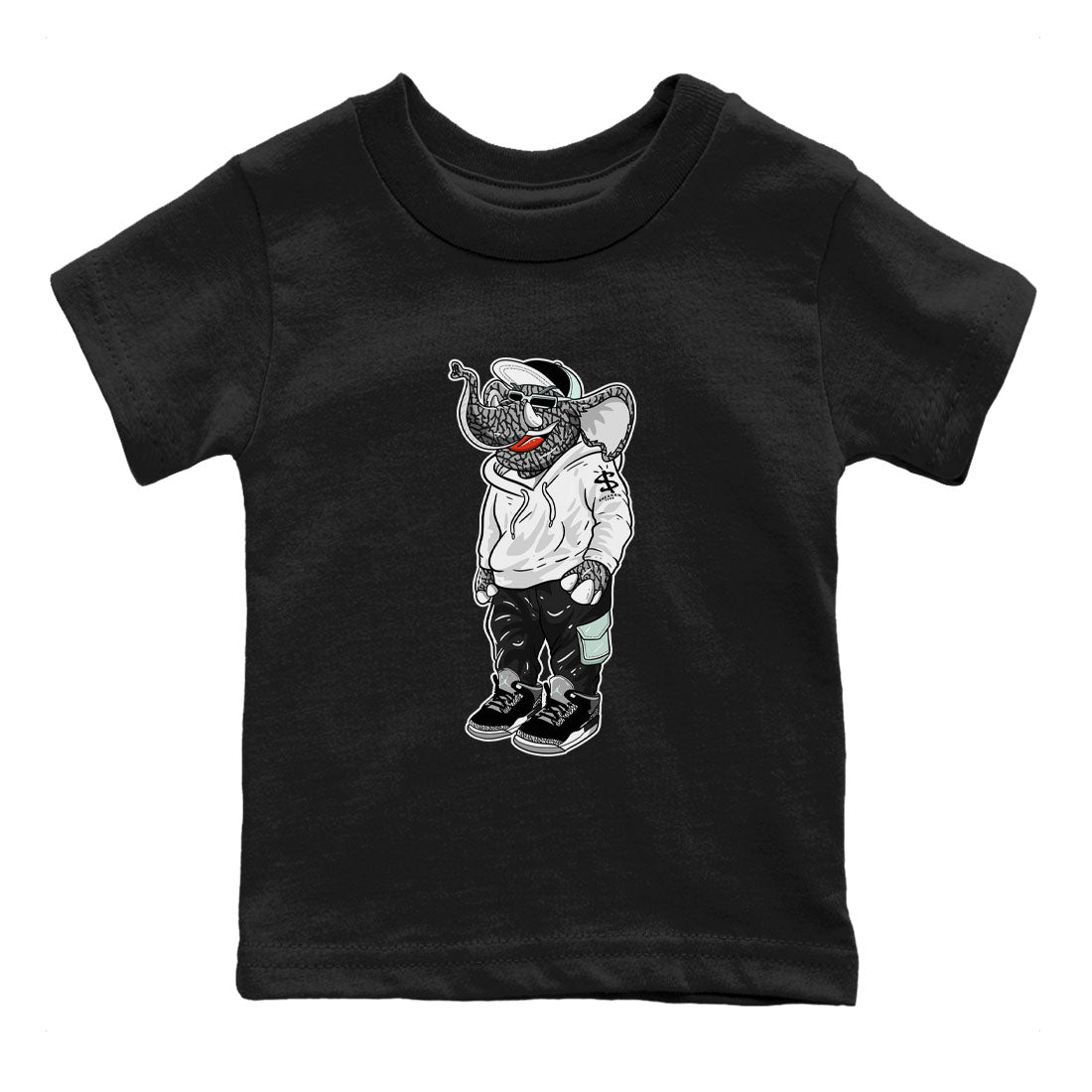 snkmatch Elephant snkmatch Tees Kids - Air Jordan 3 Green Glow