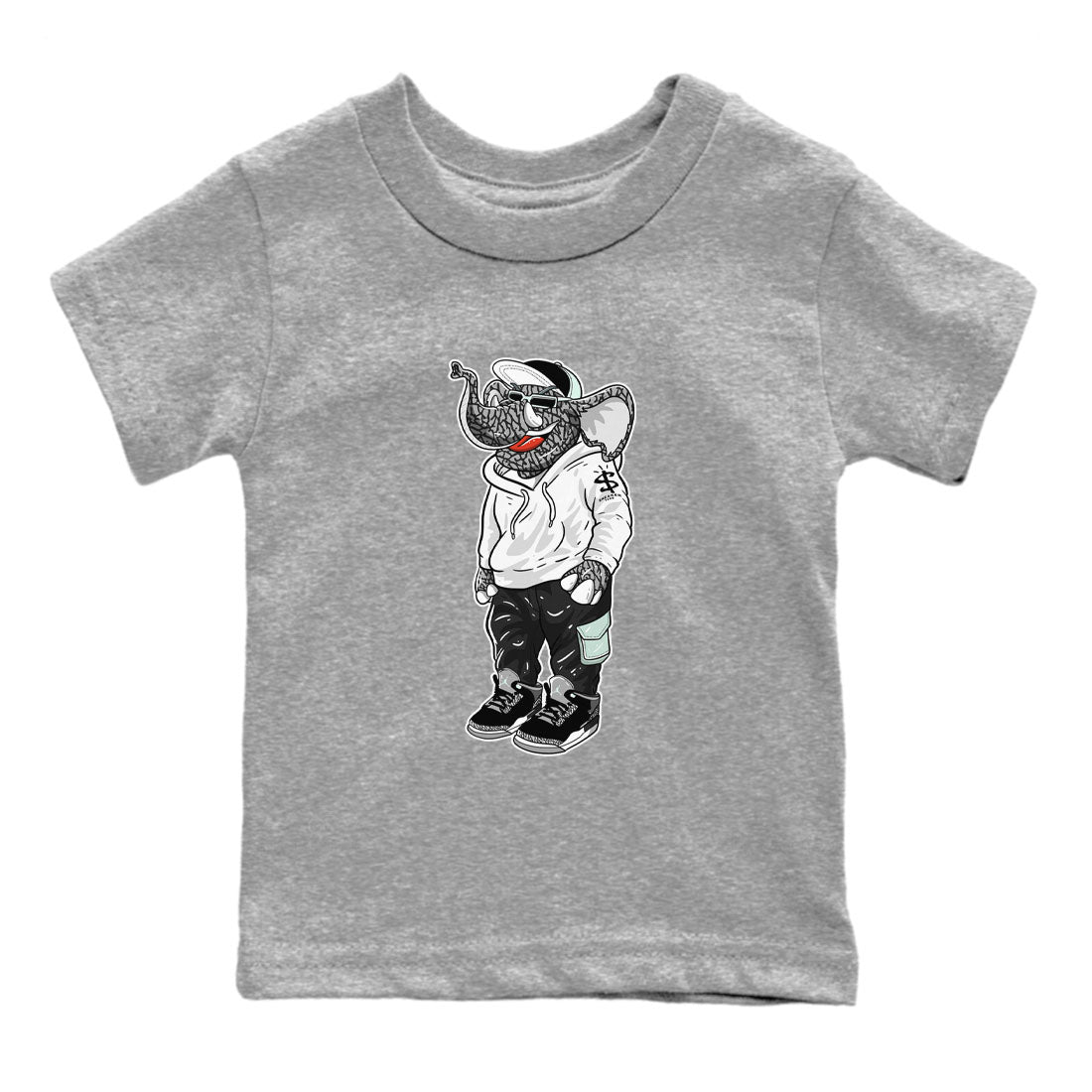 snkmatch Elephant snkmatch Tees Kids - Air Jordan 3 Green Glow