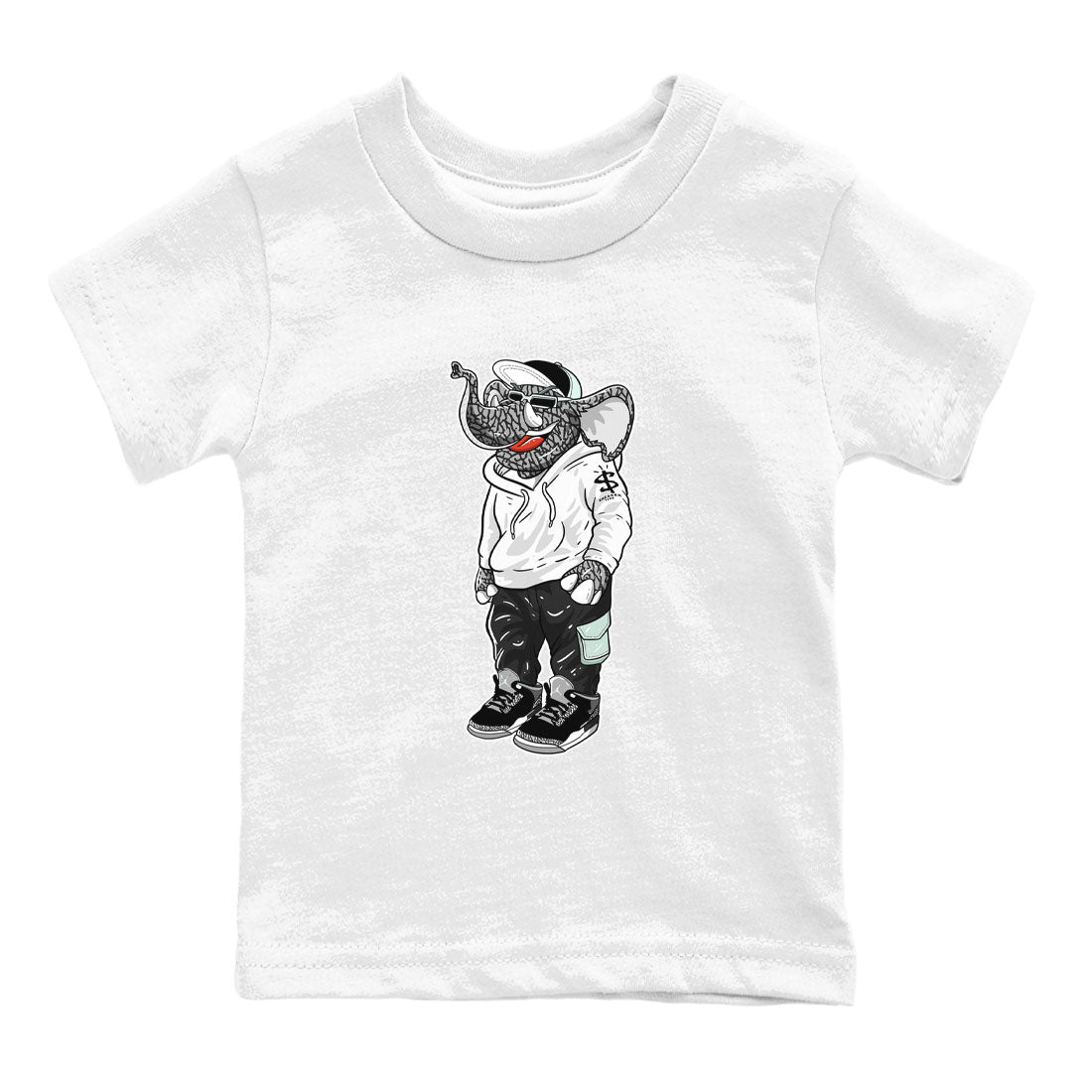 snkmatch Elephant snkmatch Tees Kids - Air Jordan 3 Green Glow
