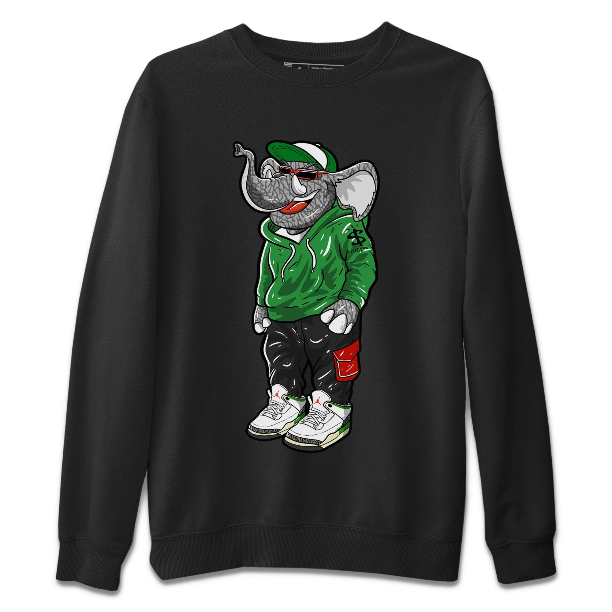 snkmatch Elephant Unisex Tops - Air Jordan 3 Lucky Green