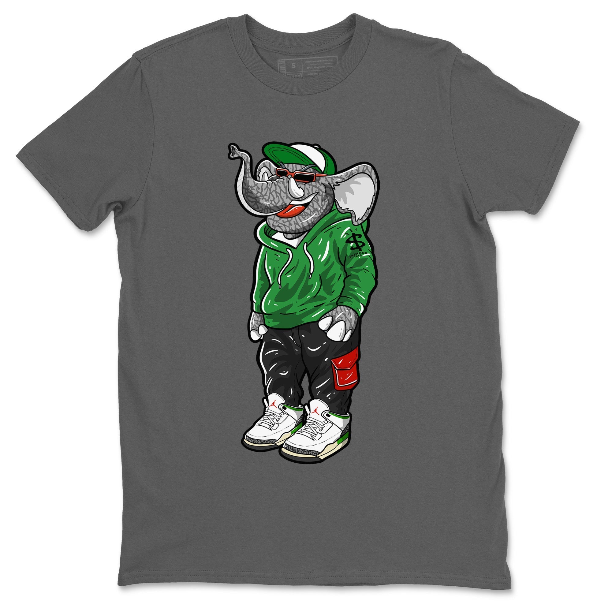 snkmatch Elephant Unisex Tops - Air Jordan 3 Lucky Green