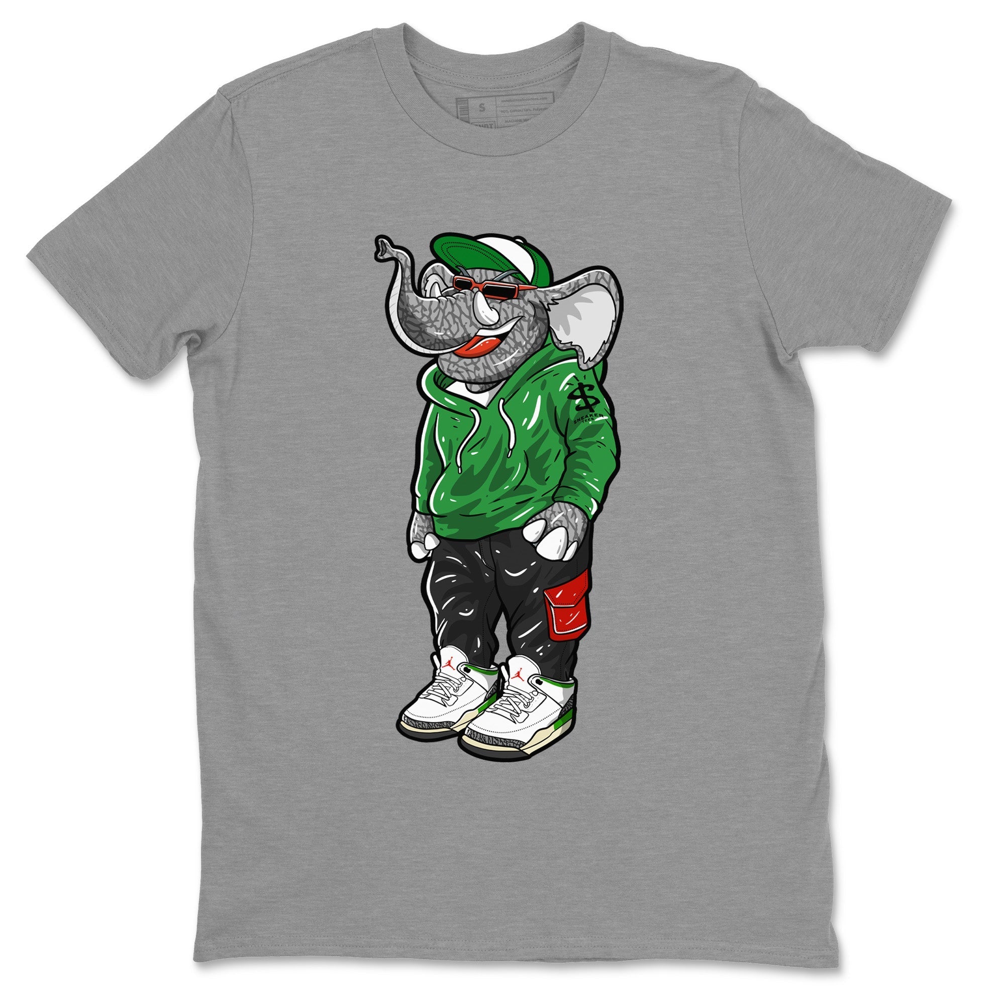 snkmatch Elephant Unisex Tops - Air Jordan 3 Lucky Green
