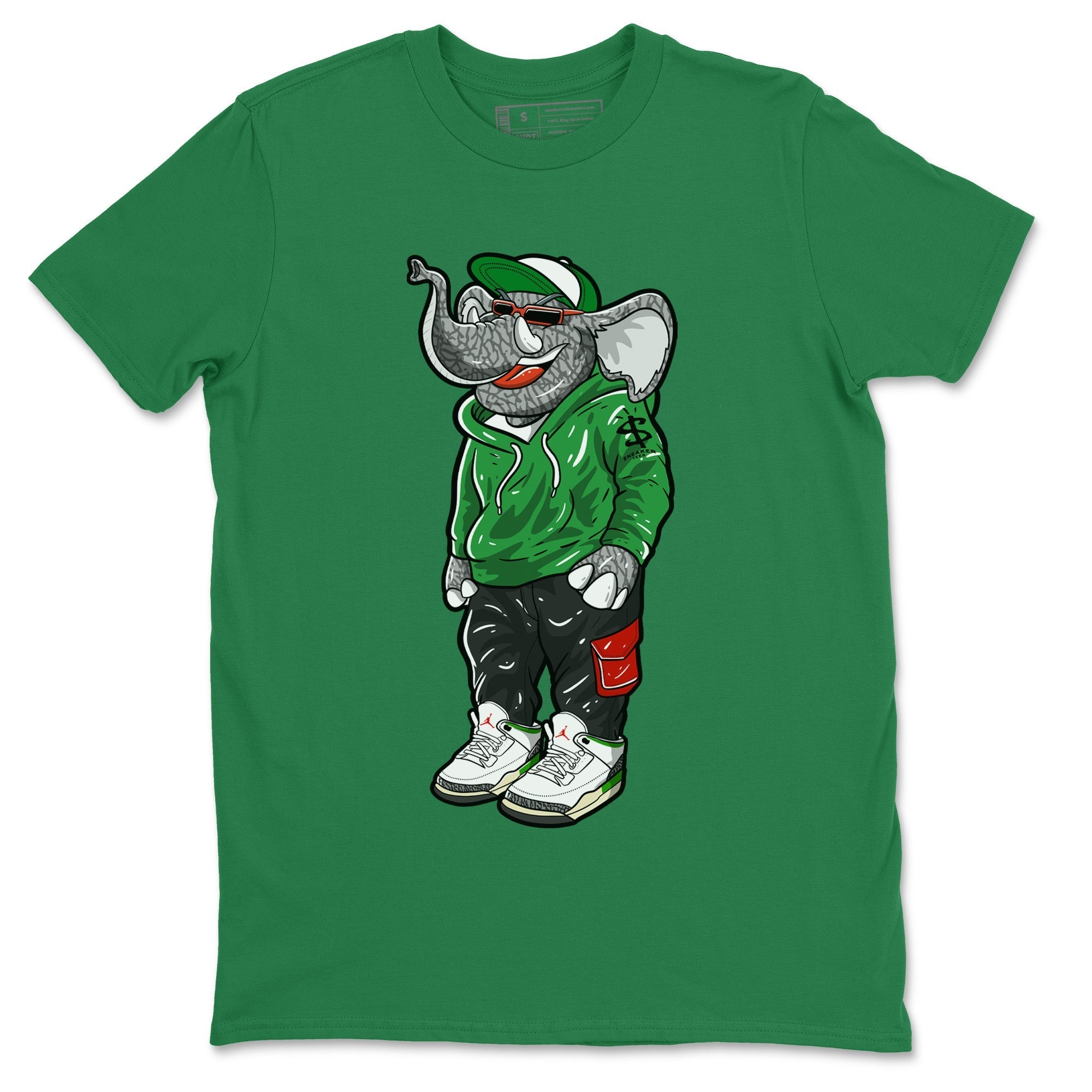 snkmatch Elephant Unisex Tops - Air Jordan 3 Lucky Green