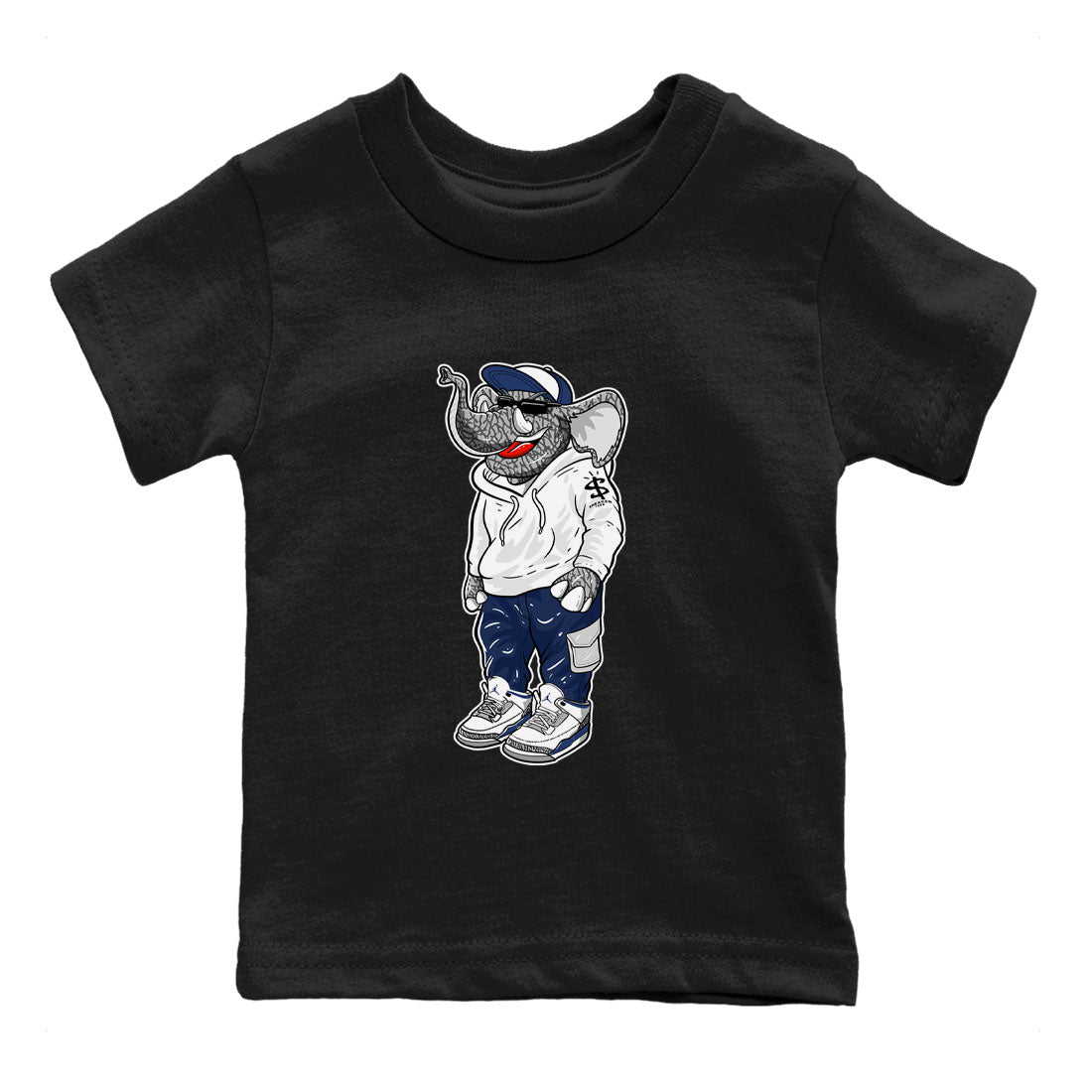 snkmatch Elephant snkmatch Tees Kids - Air Jordan 3 Midnight Navy 2023