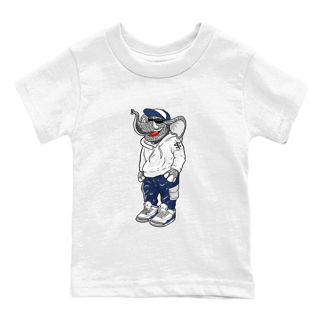 snkmatch Elephant snkmatch Tees Kids - Air Jordan 3 Midnight Navy 2023