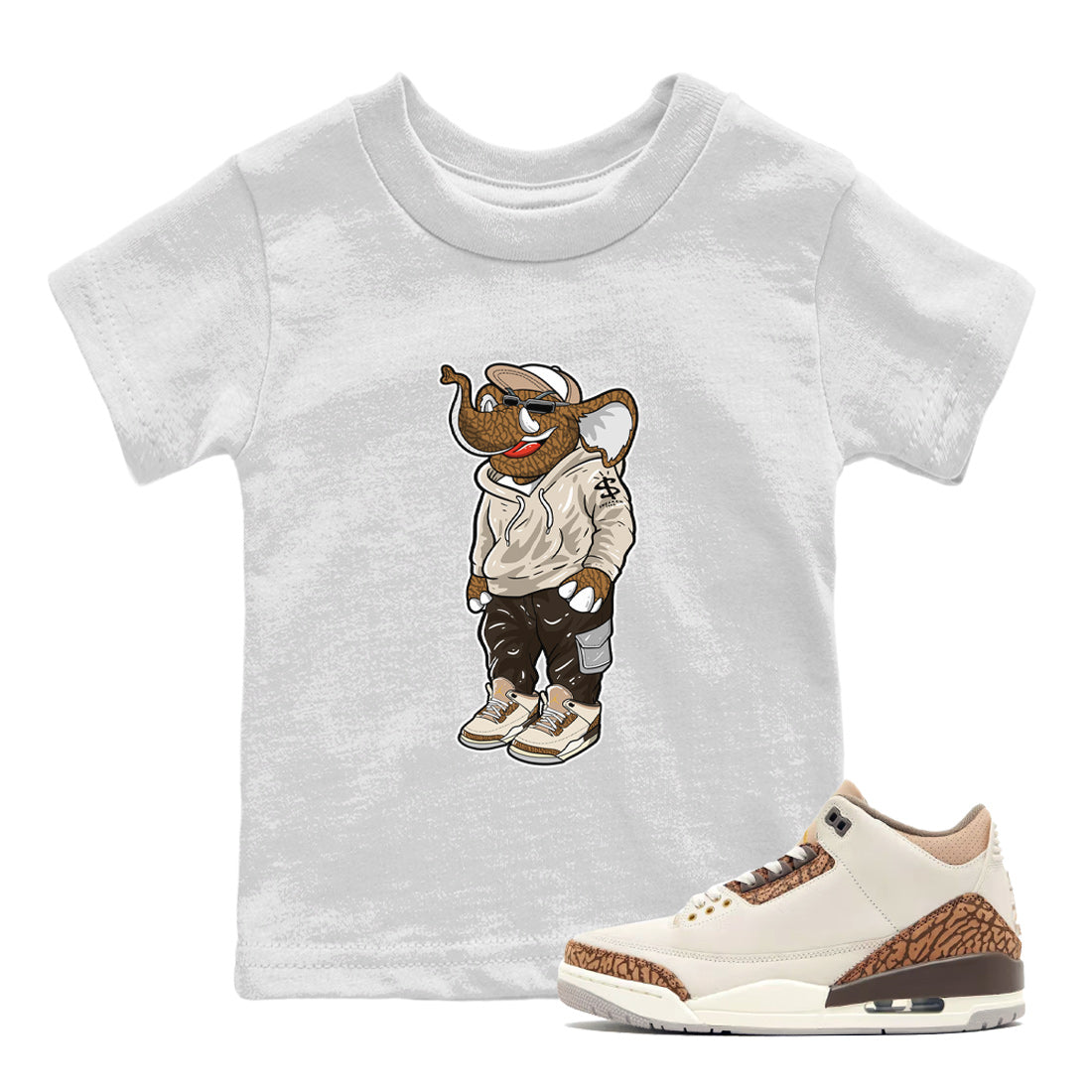snkmatch Elephant Kids Tops - Air Jordan 3 Palomino