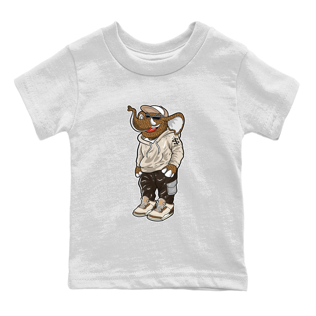 snkmatch Elephant Kids Tops - Air Jordan 3 Palomino
