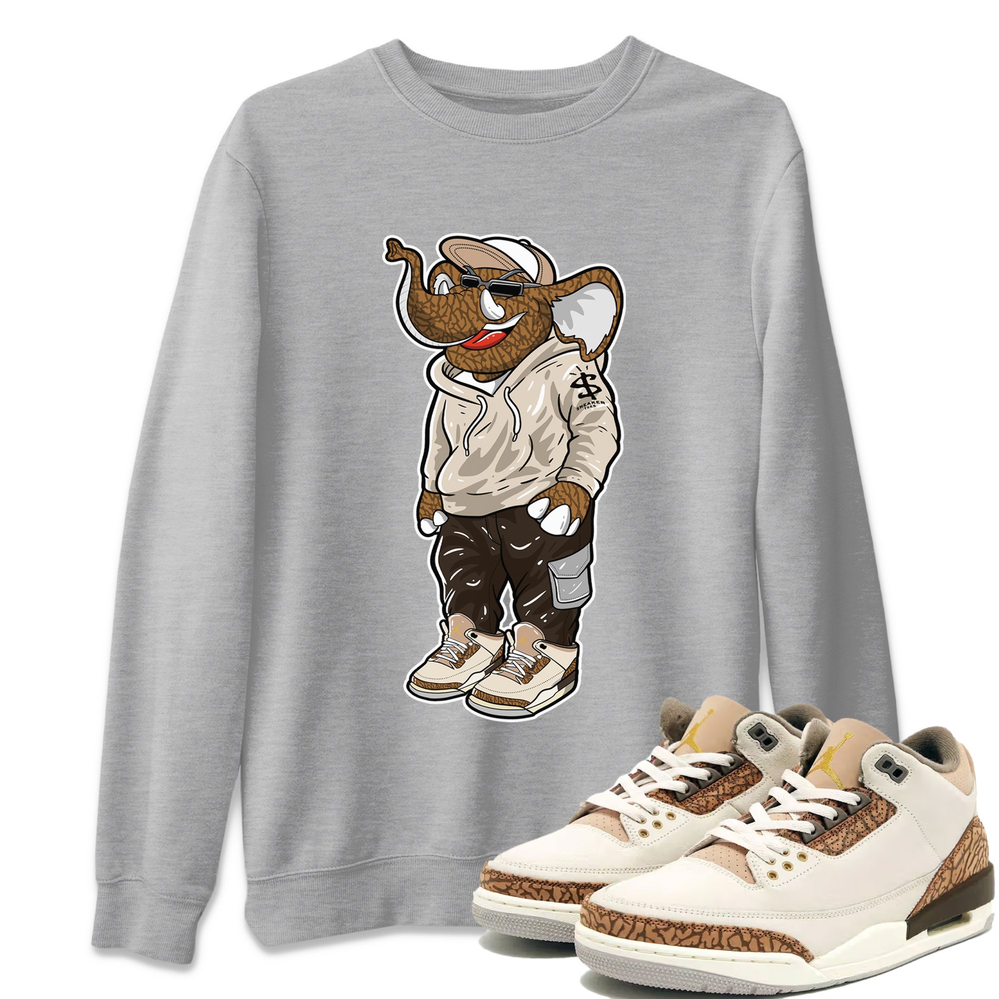 snkmatch Elephant Unisex Tops - Air Jordan 3 Palomino