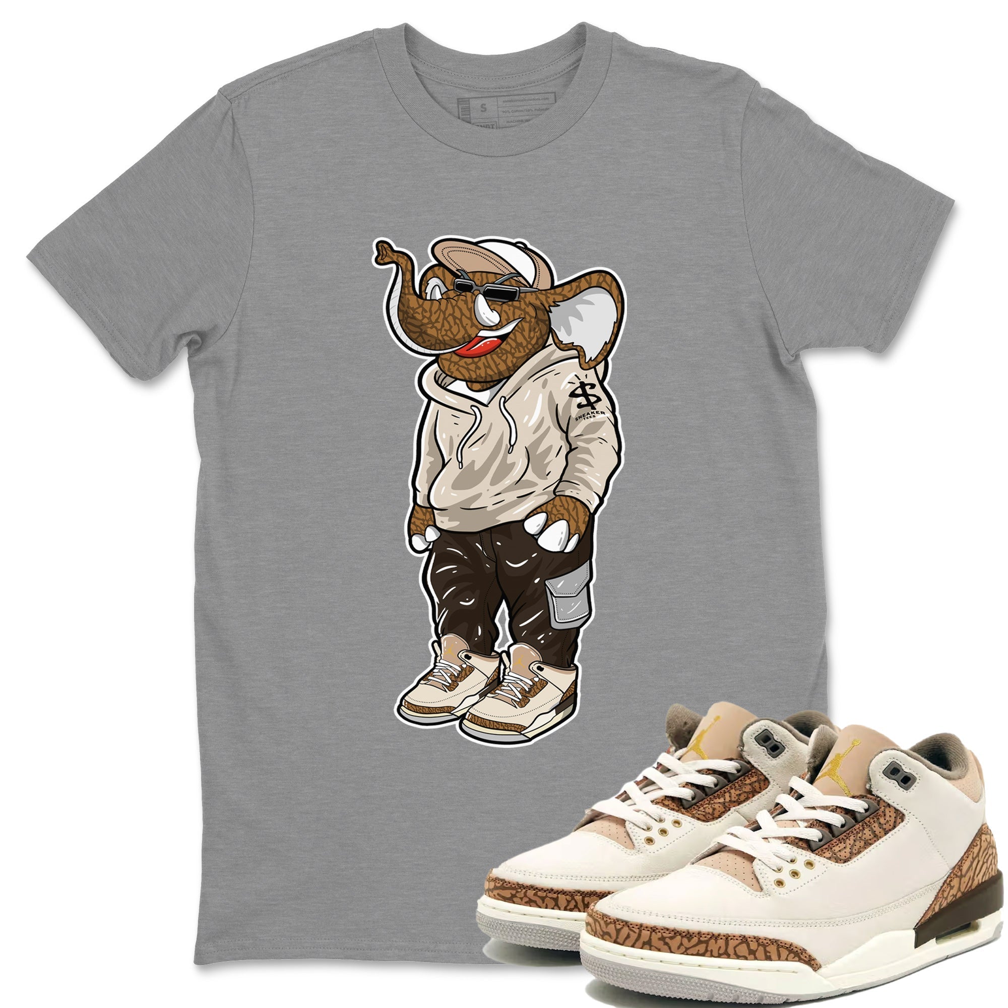 snkmatch Elephant Unisex Tops - Air Jordan 3 Palomino