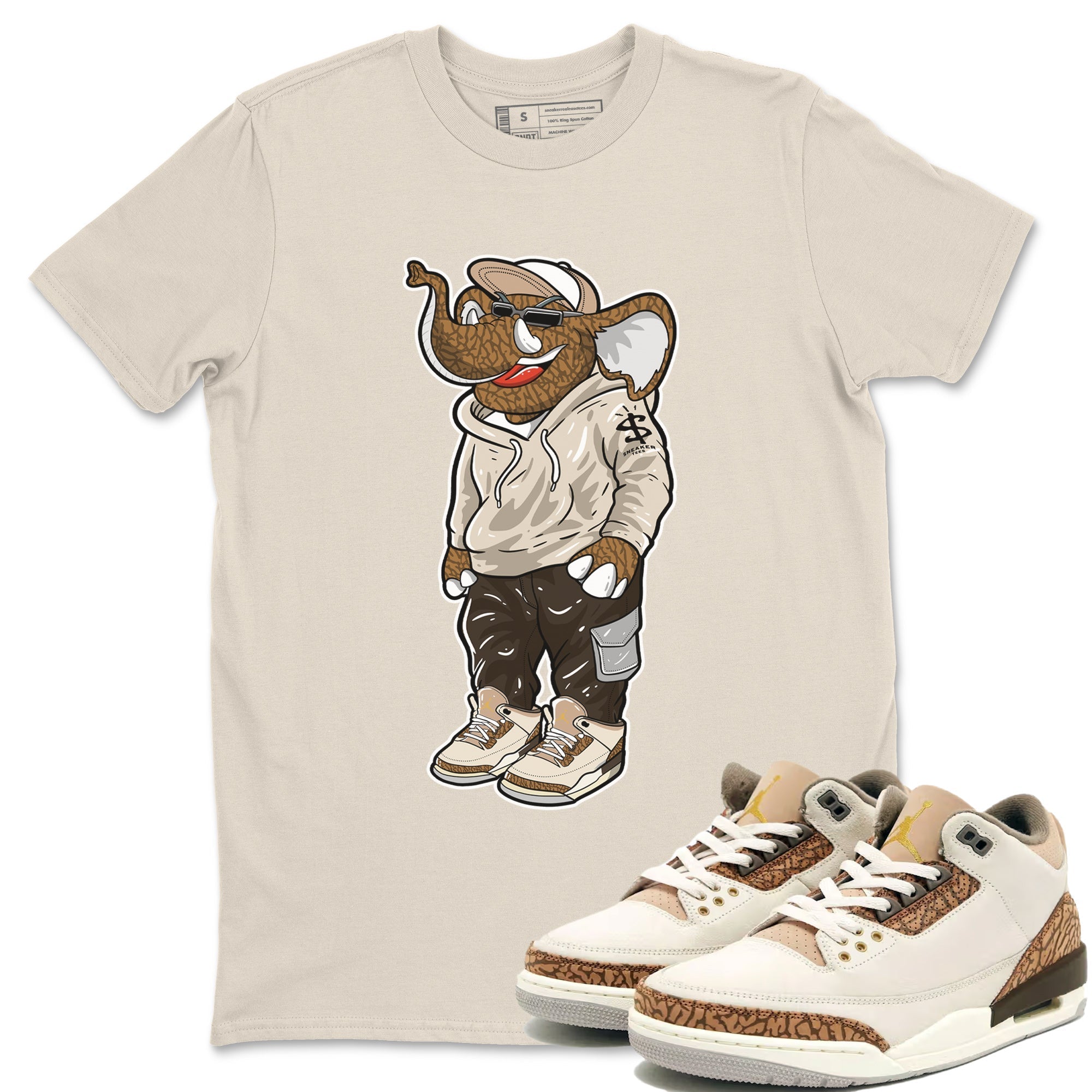 snkmatch Elephant Unisex Tops - Air Jordan 3 Palomino