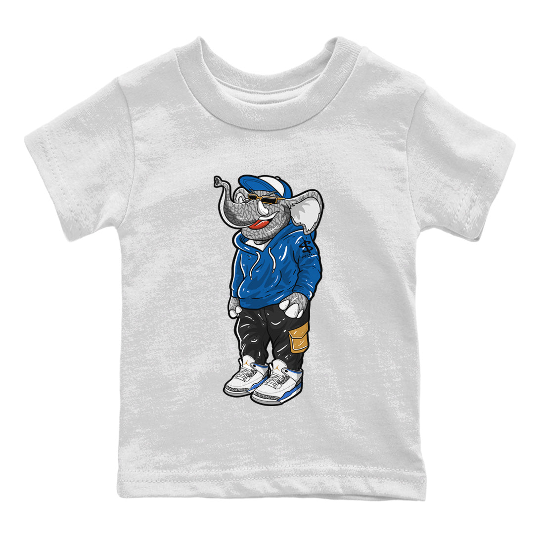 snkmatch Elephant Kids Tops - Air Jordan 3 Wizards