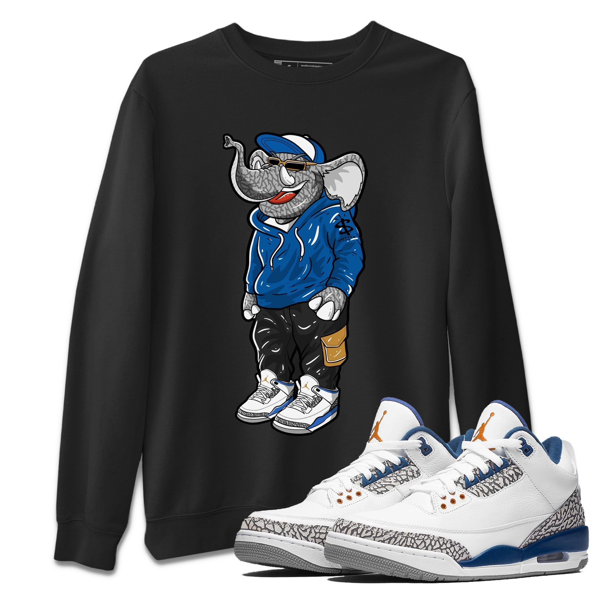 snkmatch Elephant Unisex Tops - Air Jordan 3 Wizards