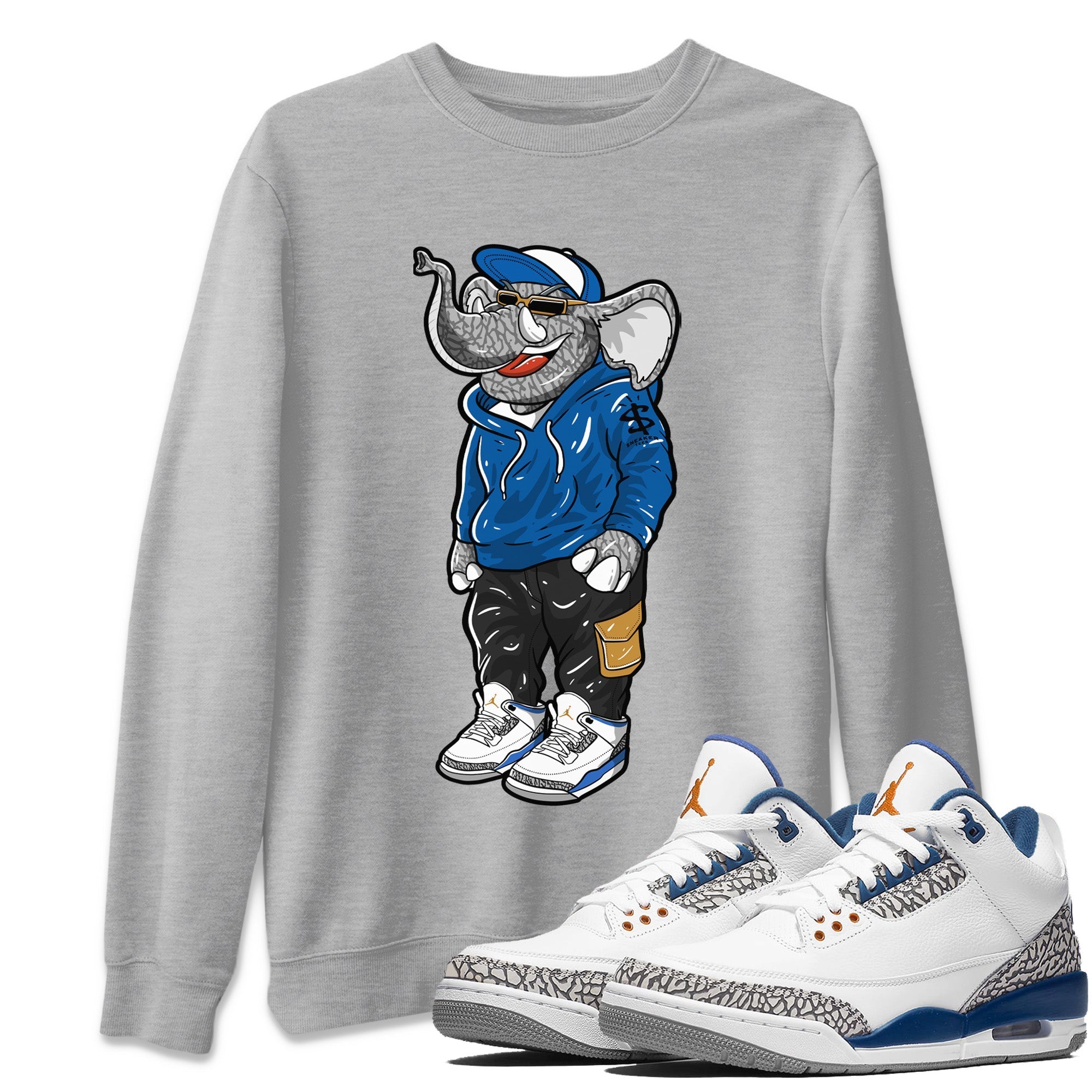 snkmatch Elephant Unisex Tops - Air Jordan 3 Wizards