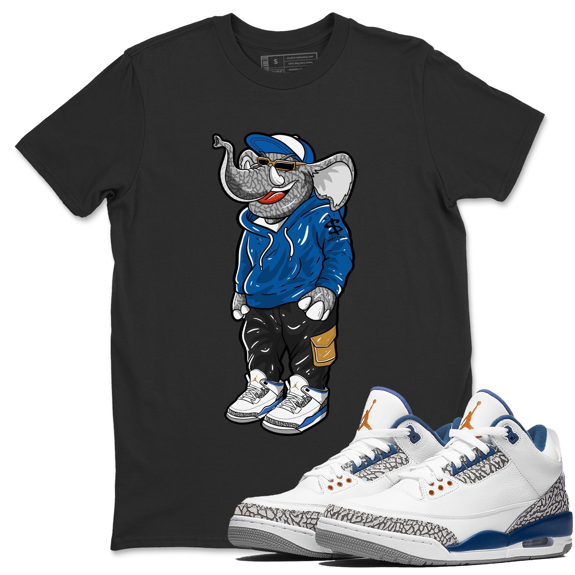 snkmatch Elephant Unisex Tops - Air Jordan 3 Wizards