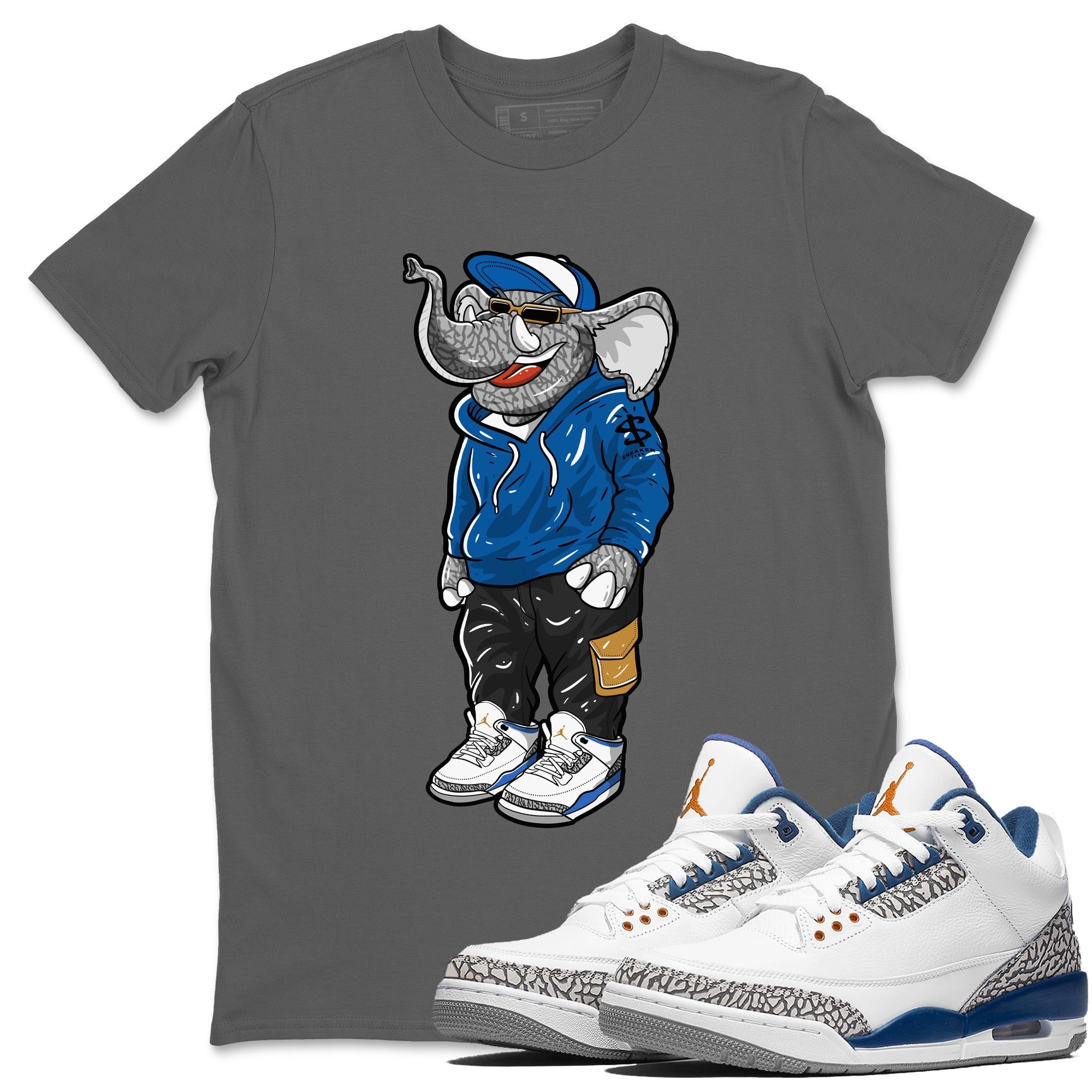 snkmatch Elephant Unisex Tops - Air Jordan 3 Wizards